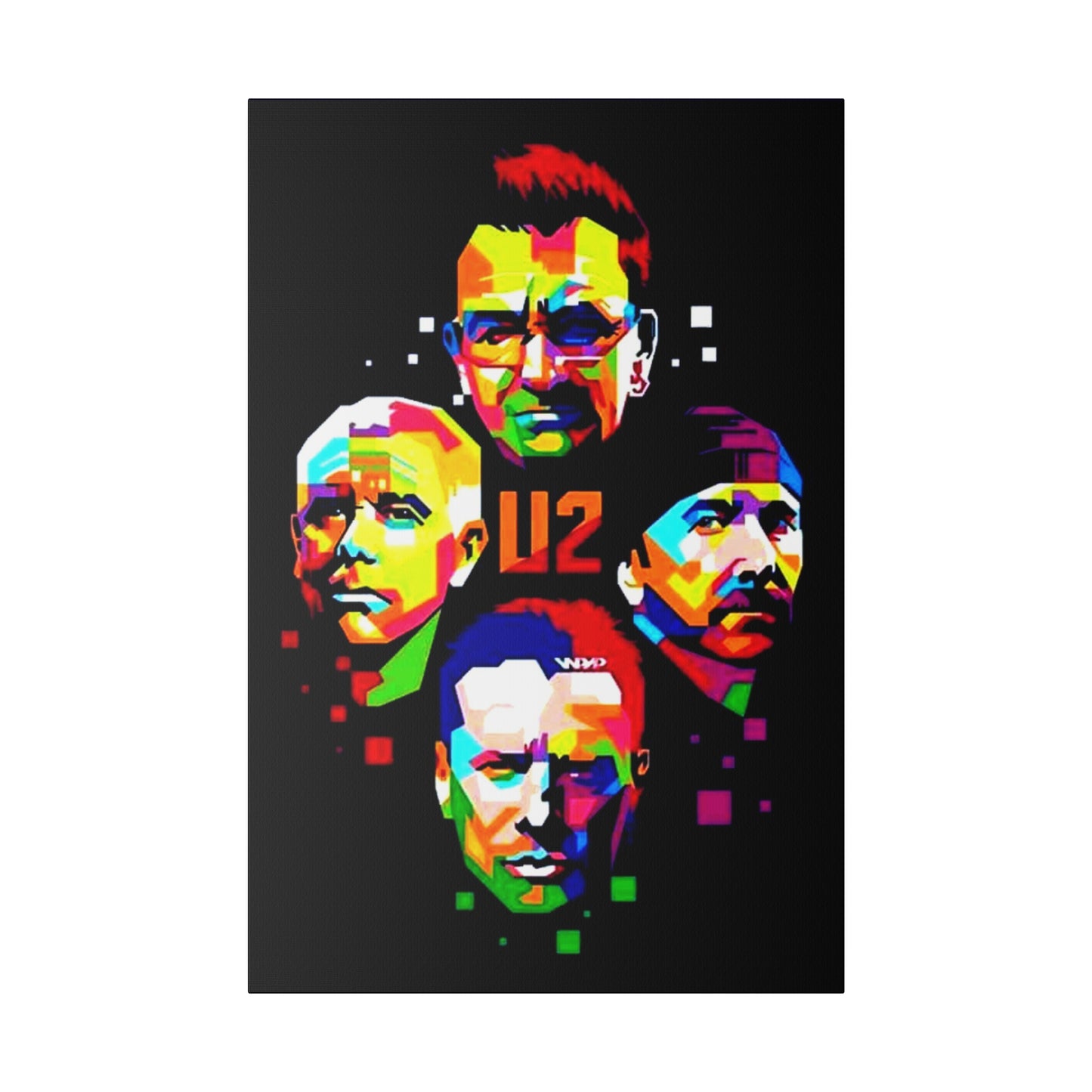 U2: Colorful Silhouettes on a Noir Canvas