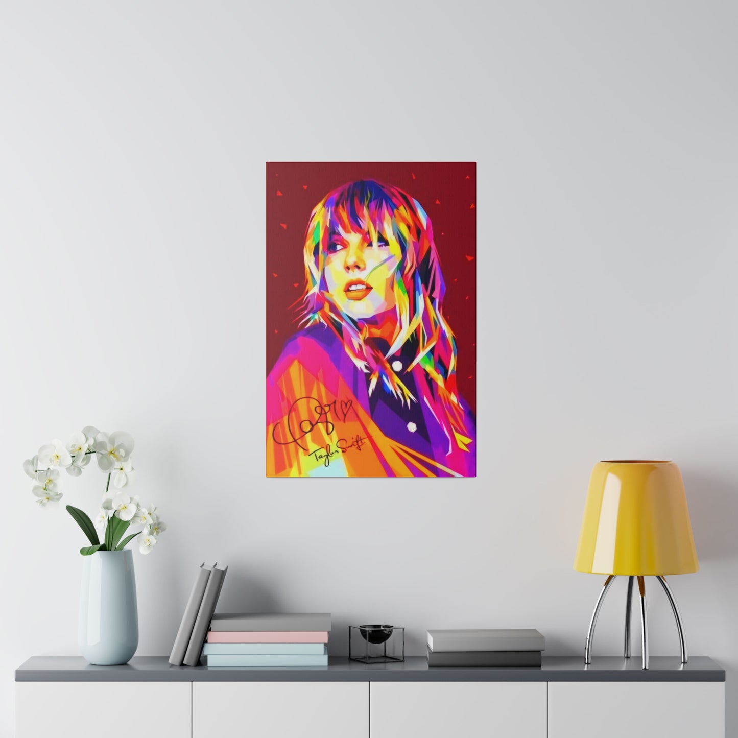 Taylor Swift Wall Art with Signature - Canvas