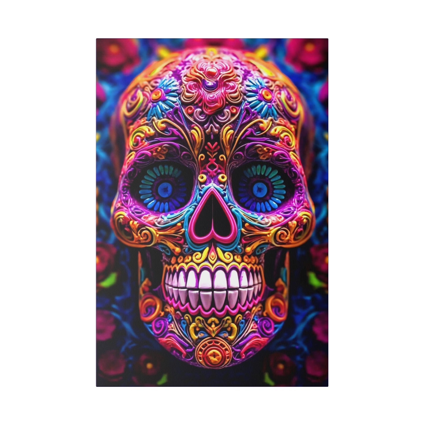 Colorful Skullhead: Mexican Style Canvas