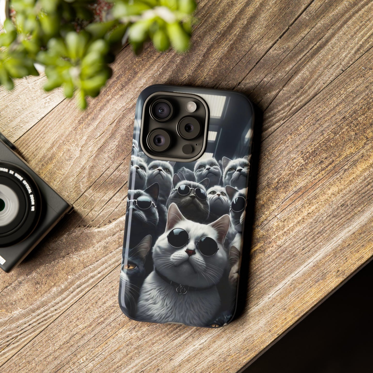 Cool Cats with Sunglasses" for iPhone 15, 14, 13, 12, 11 and Galaxy S23, S22 Cases