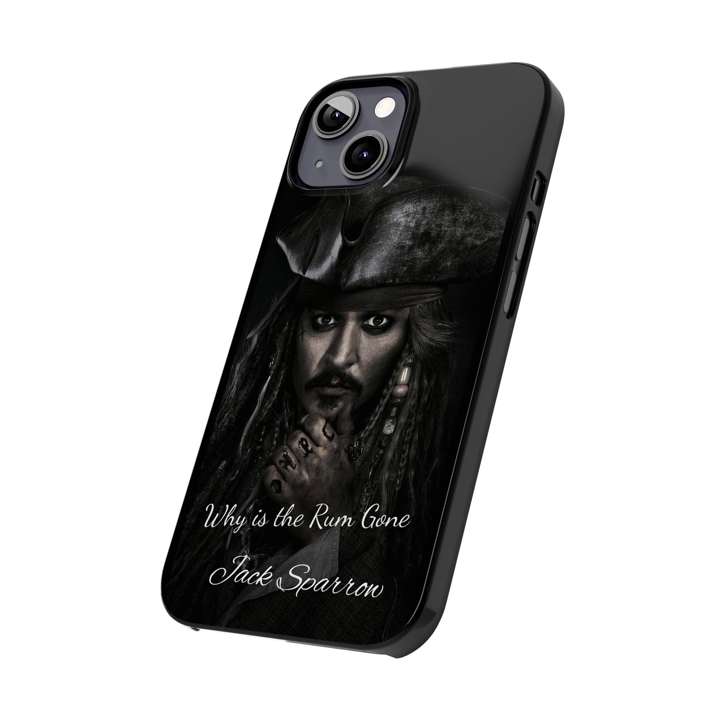 Captain Jack Sparrow: Where's the Rum? iPhone 15, 14, 13, 12 Cases
