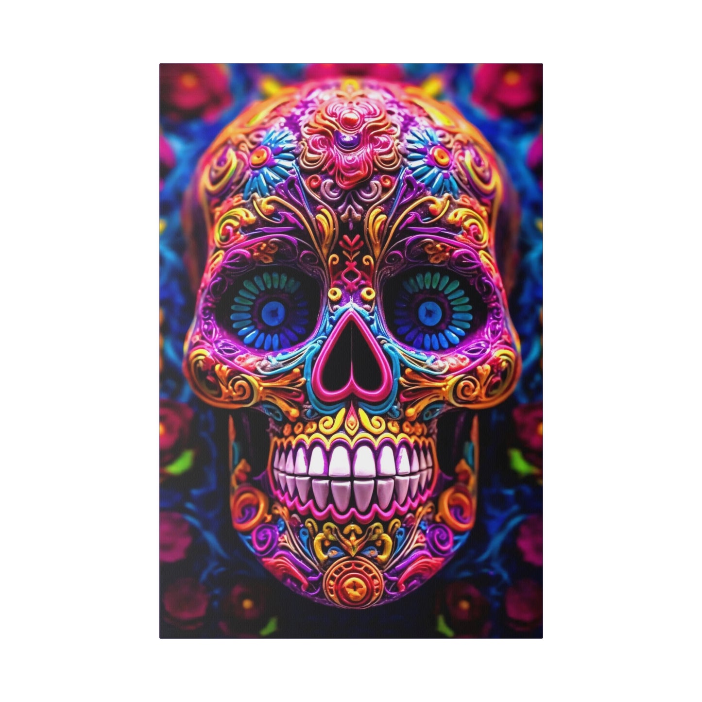 Colorful Skullhead: Mexican Style Canvas