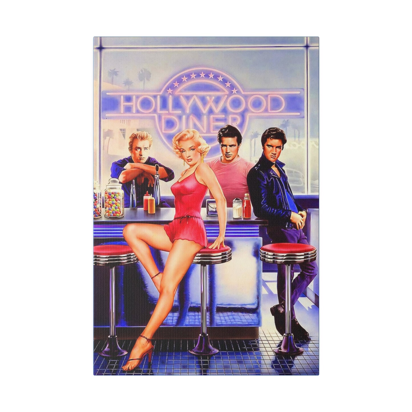 Legends of Hollywood: Diner of the Departed" Canvas