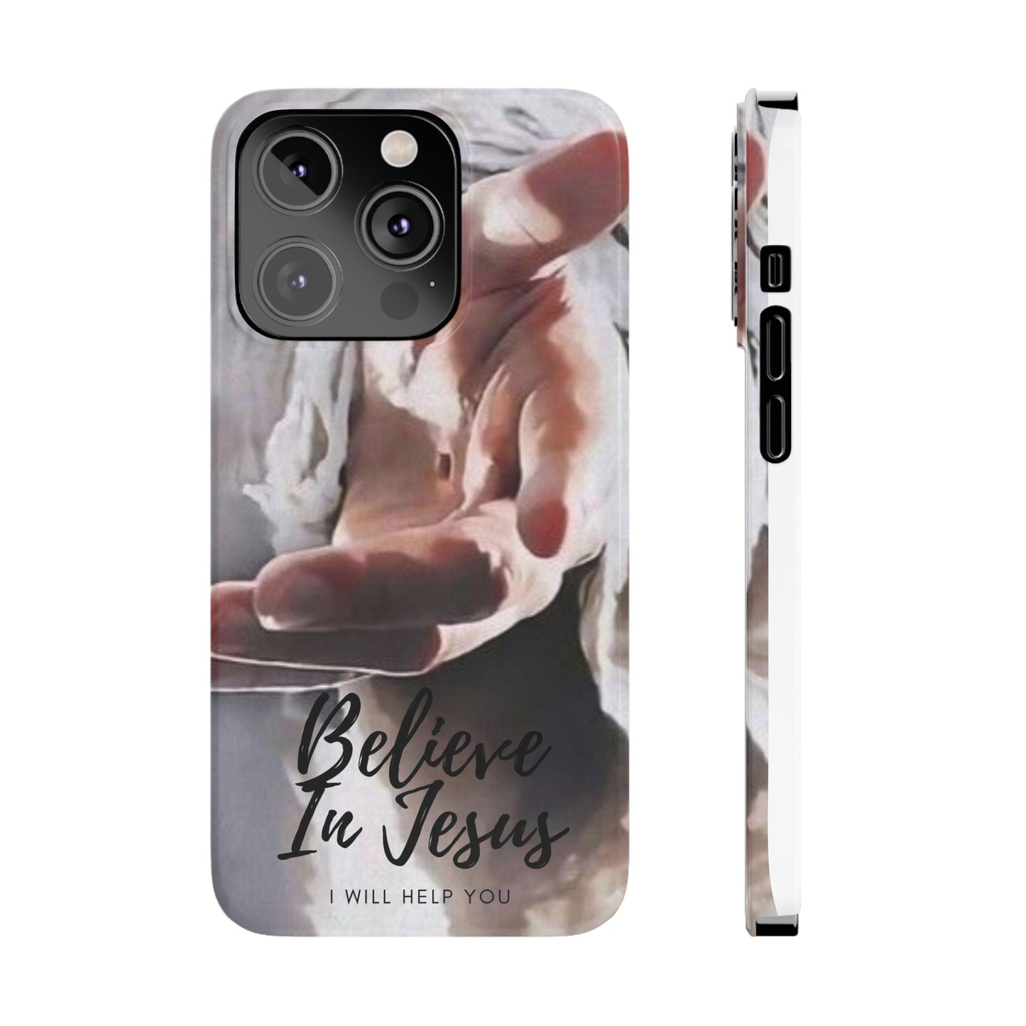 Believe: Jesus Reaches Out His Hand" iPhone 15, 14, 13, 12, Cases