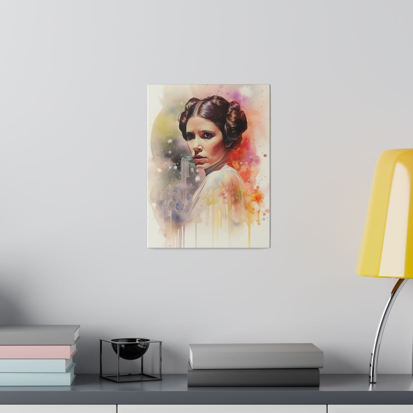 Star Wars Princess Leia Watercolor Canvas: Rebel Spirit