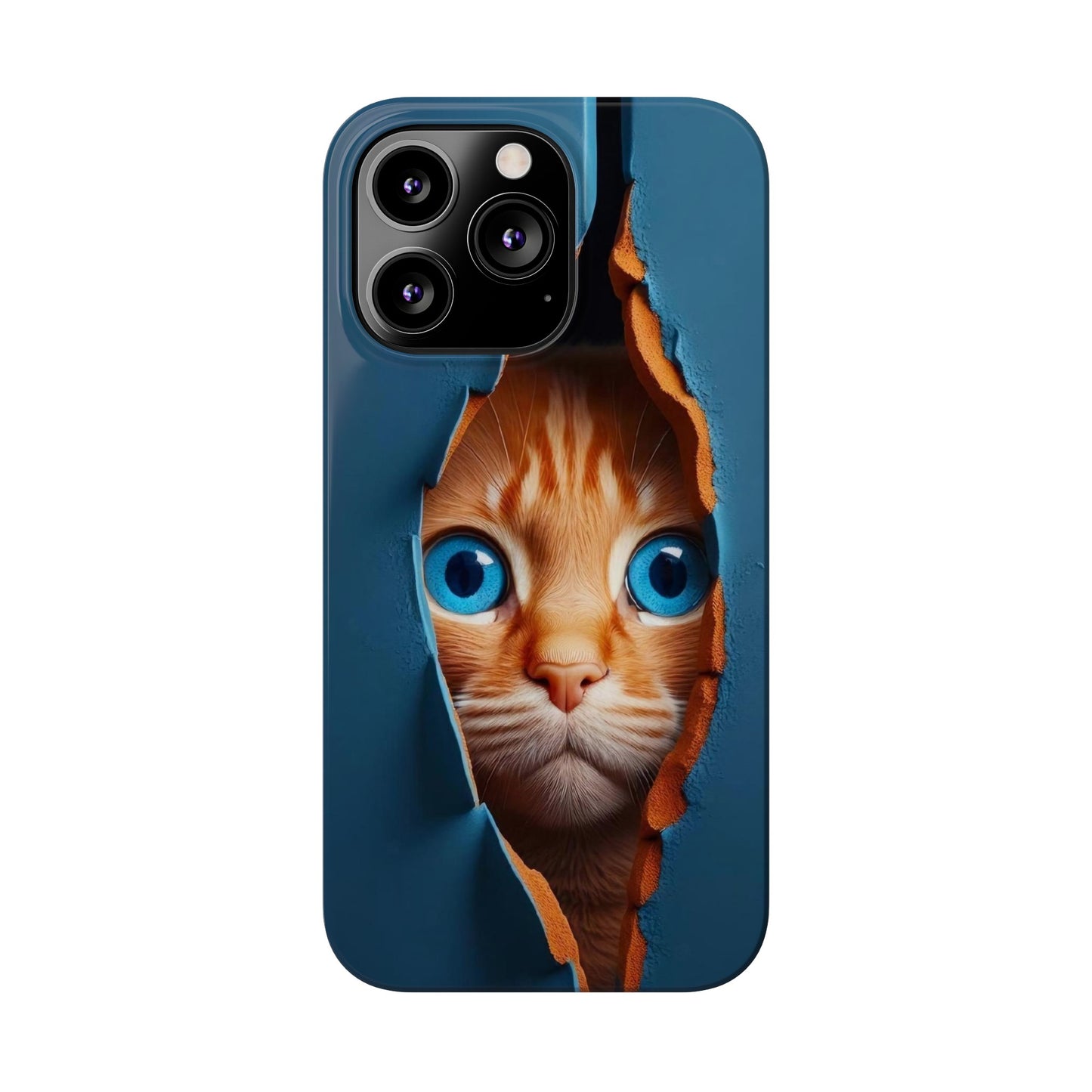 Curious Cat iPhone Cases: Peek-a-Boo Edition - Iphone 15, 14, 13, 12.