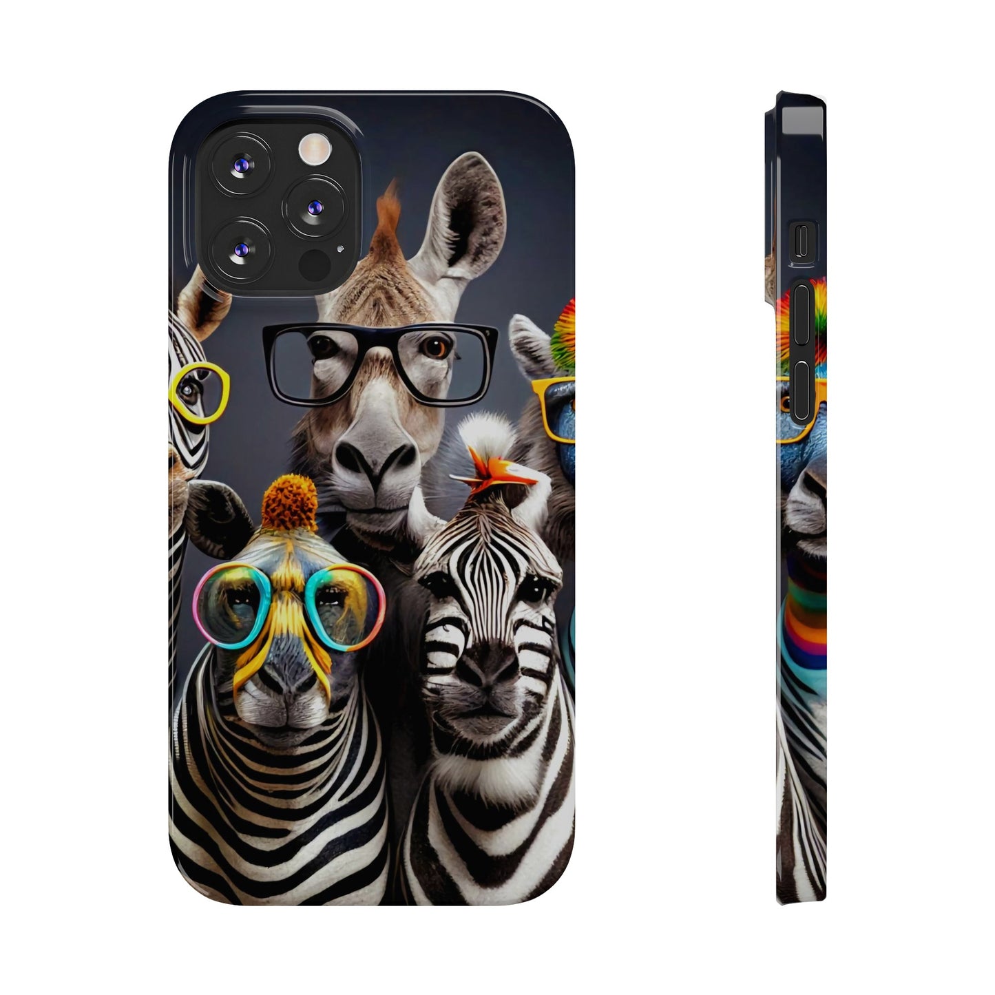 Funny Cool Zebras" iPhone 15, 14, 13, 12 Cases