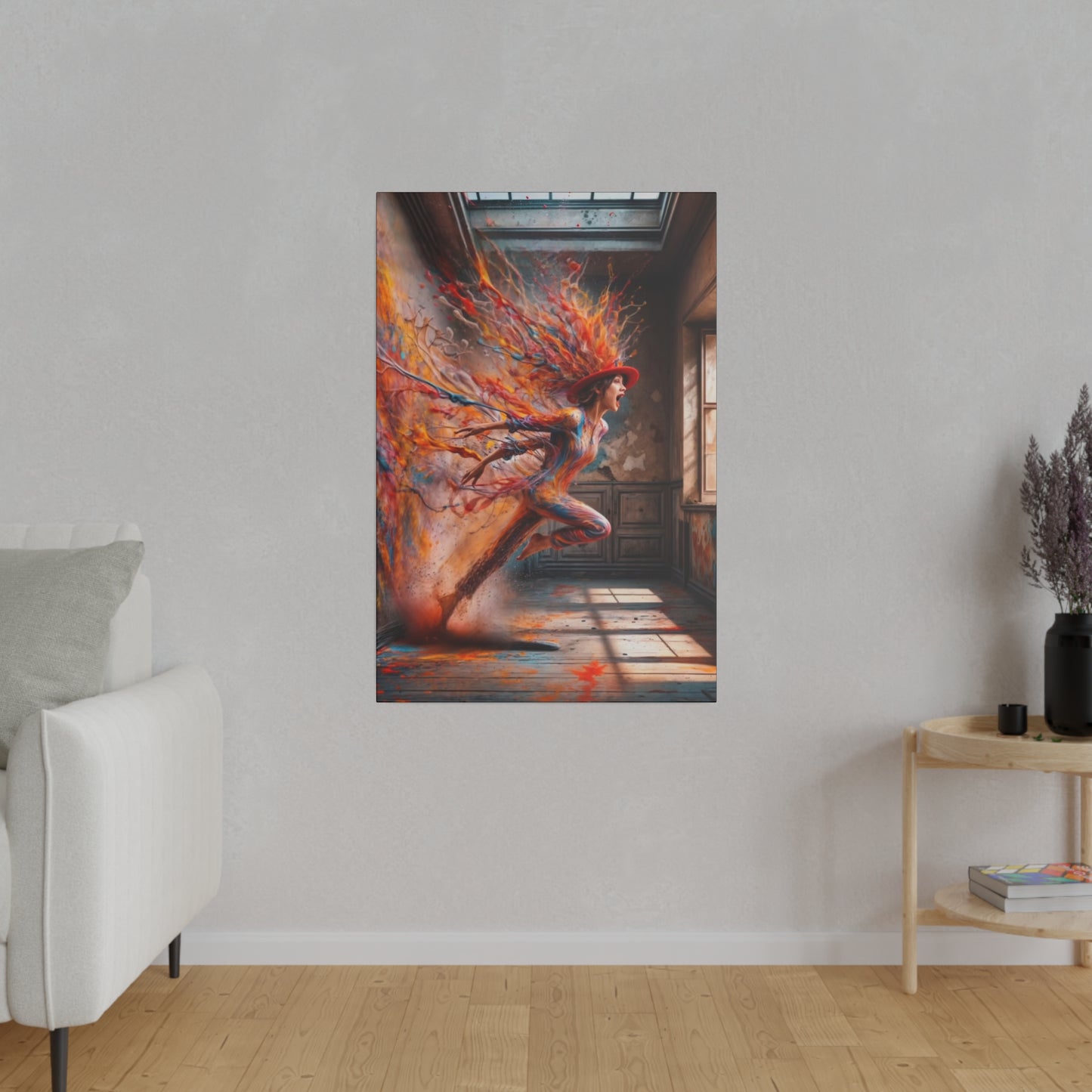 Breaking Through: A Spectrum of Paints - Canvas