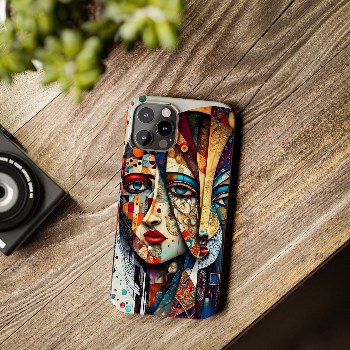 Two Faces Art Design Iphone 15, 14, 13, 12 cases