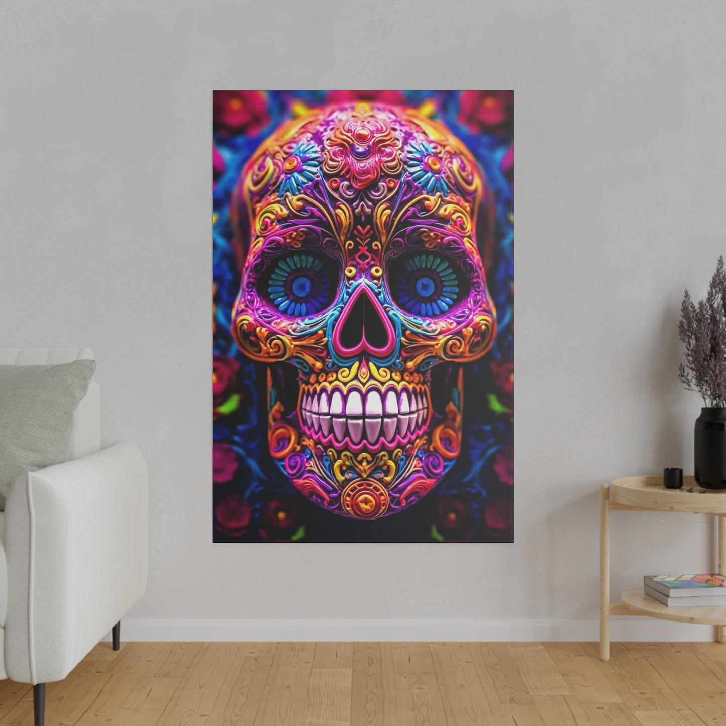 Colorful Skullhead: Mexican Style Canvas