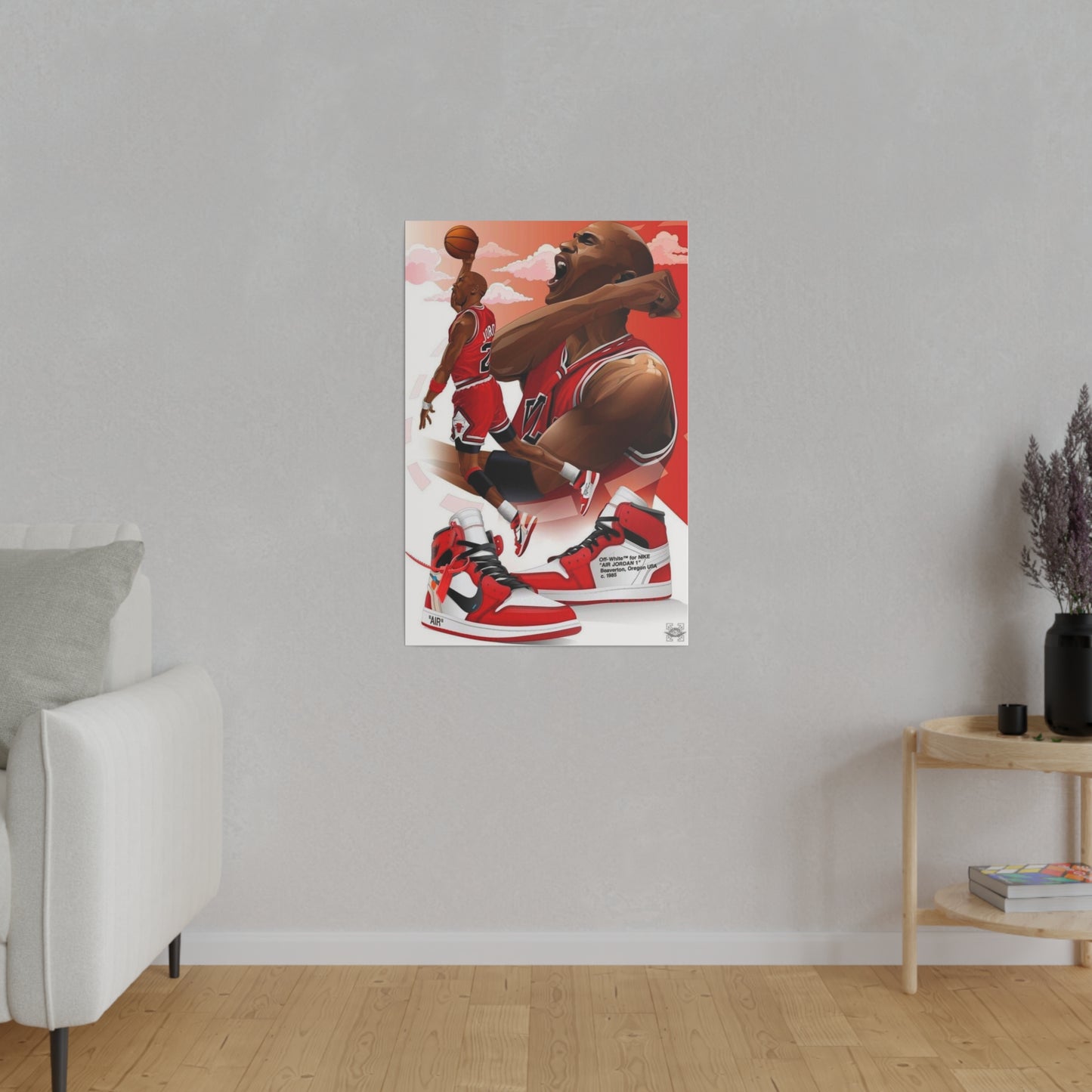 Michael Jordan Magical Shoes on Canvas: Airborne Legacy