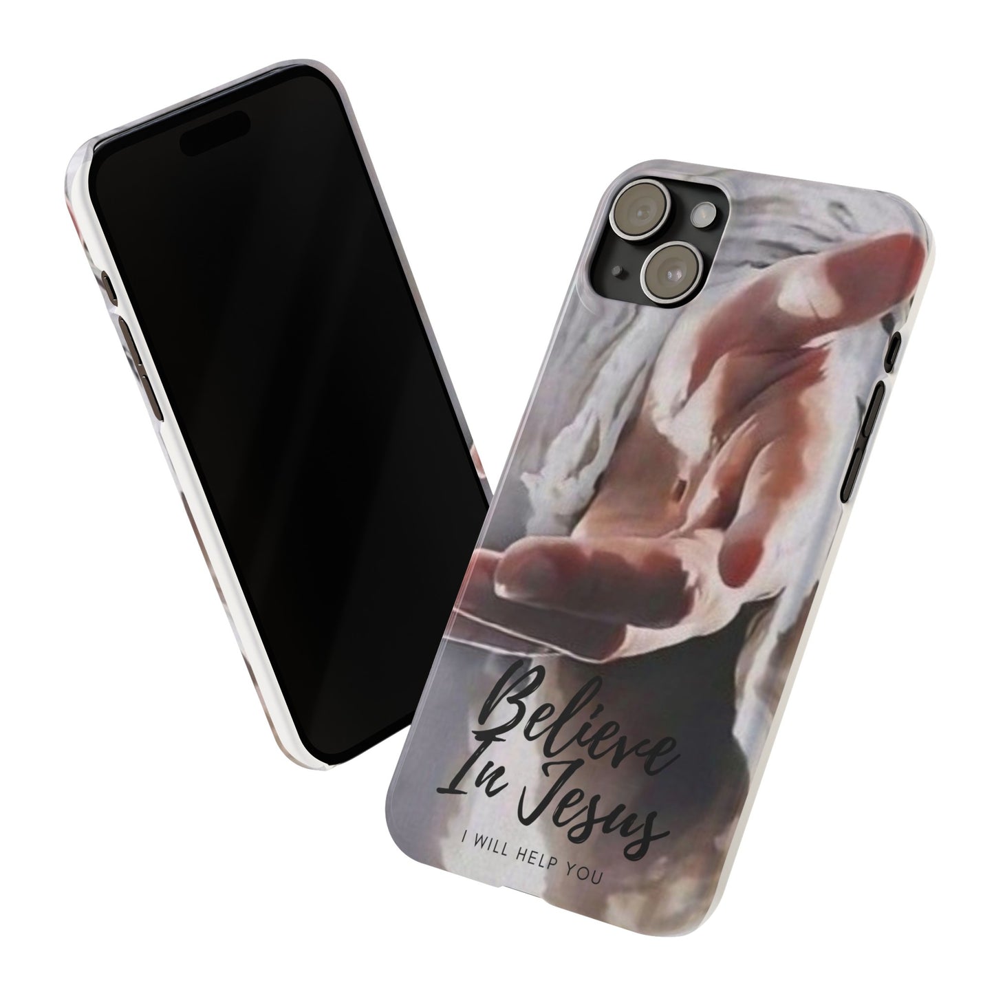 Believe: Jesus Reaches Out His Hand" iPhone 15, 14, 13, 12, Cases