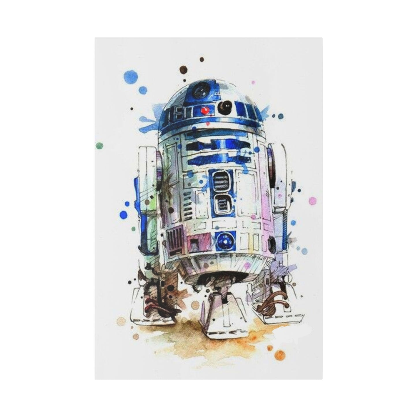 Star Wars R2-D2 Watercolor Art Canvas: Droid Delight