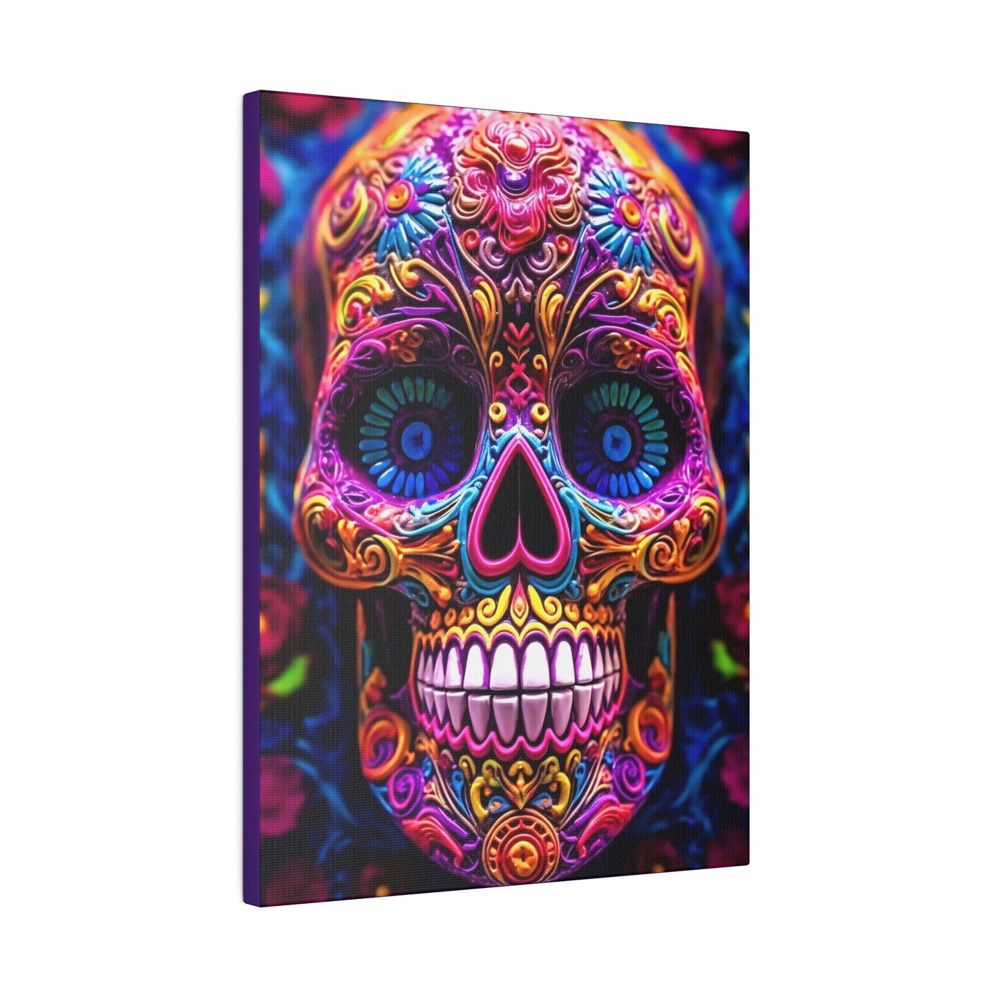Colorful Skullhead: Mexican Style Canvas