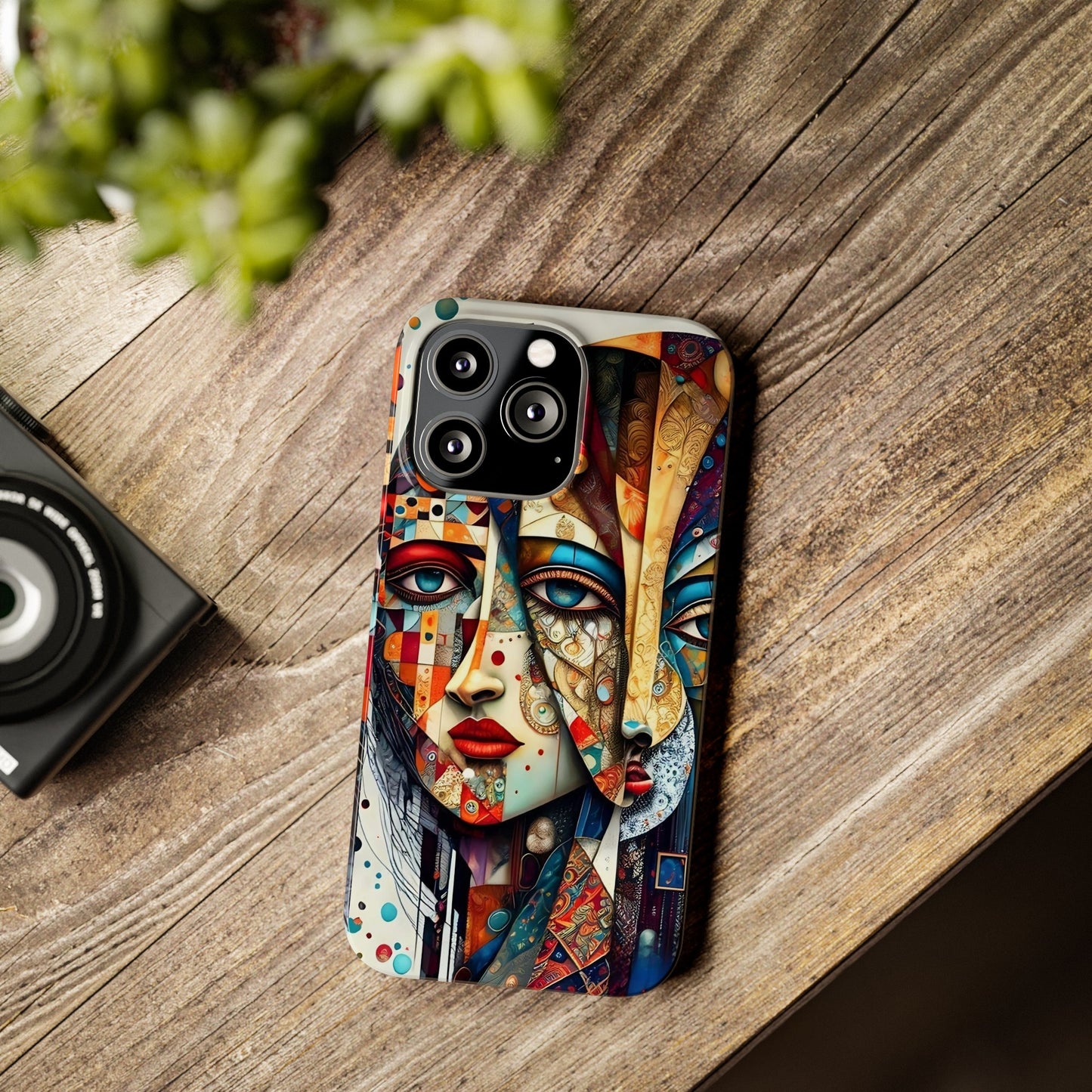 Two Faces Art Design Iphone 15, 14, 13, 12 cases