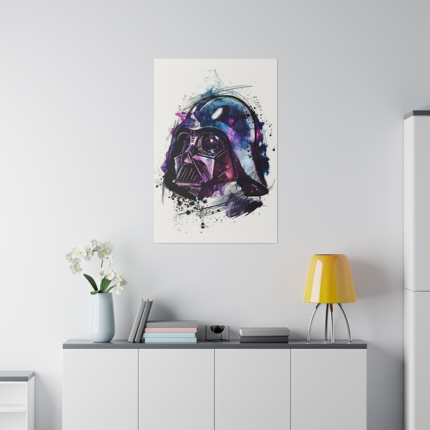 Star Wars Darth Vader Watercolor Canvas: Dark Side Art