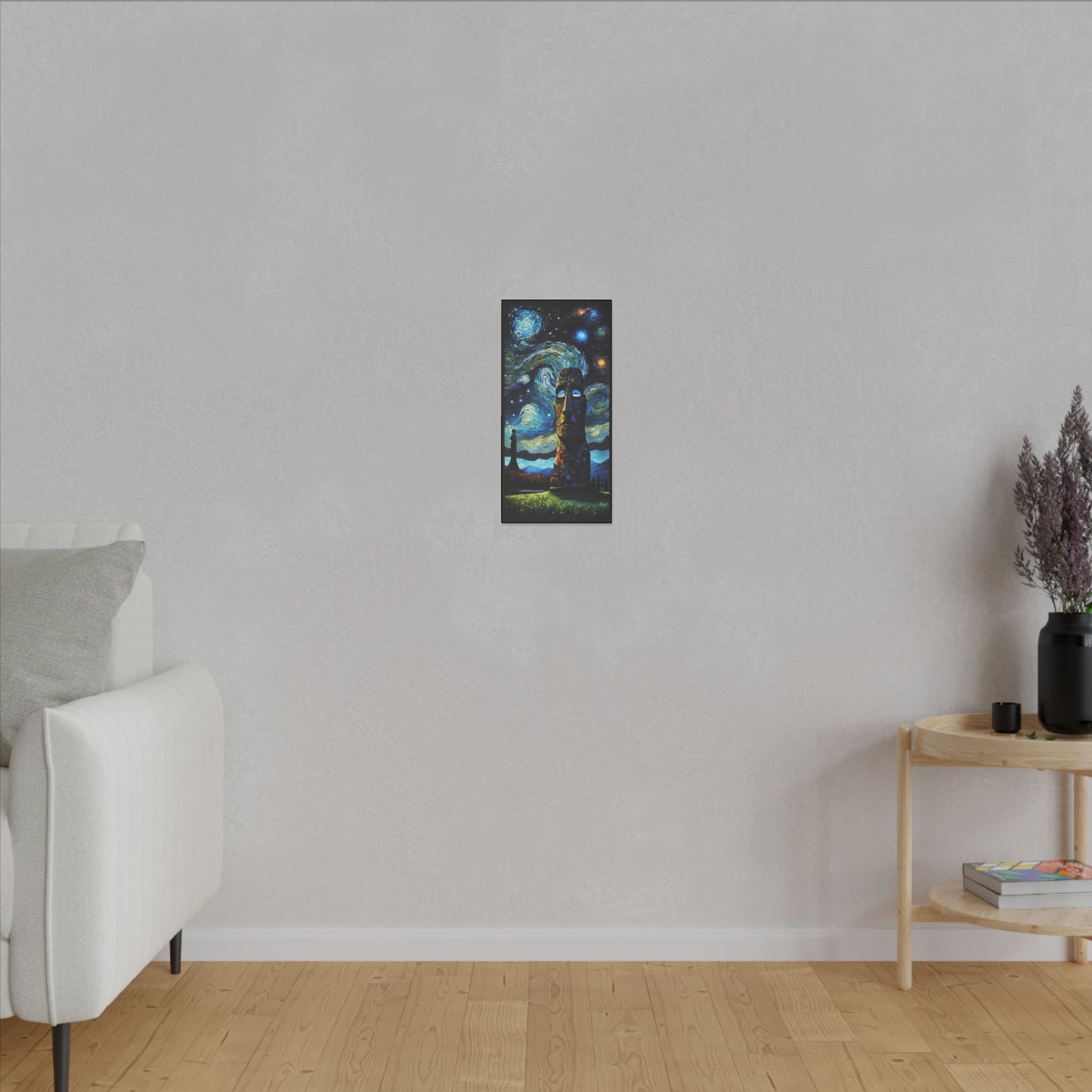Canvas Easter Island meets Van Gogh Style