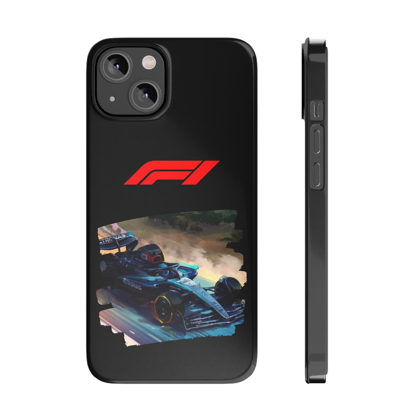 F1 Mercedes Racecar Iphone 15, 14, 13, 12, 11 Cases