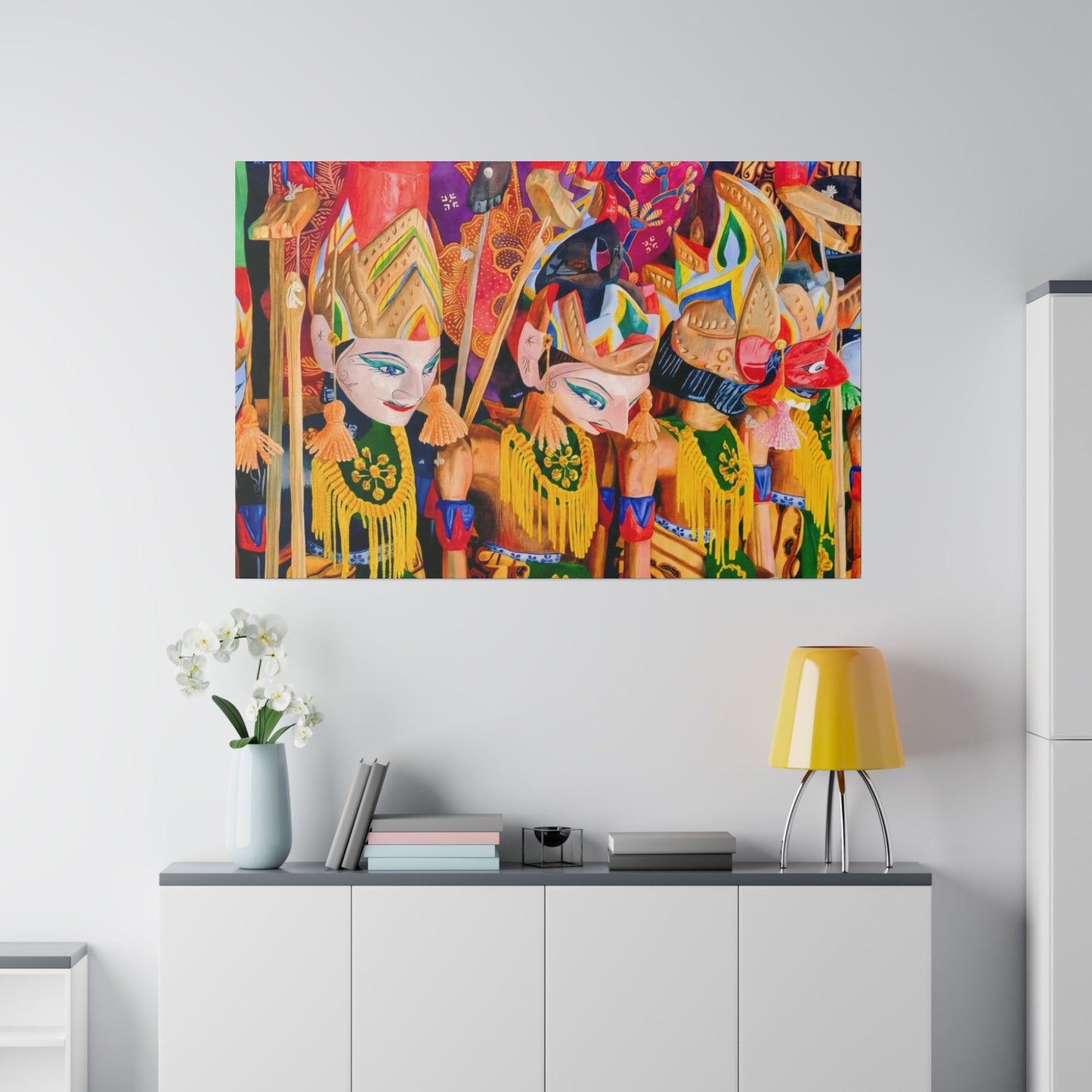 Wayang Tales: Indonesian Wall Art - Canvas