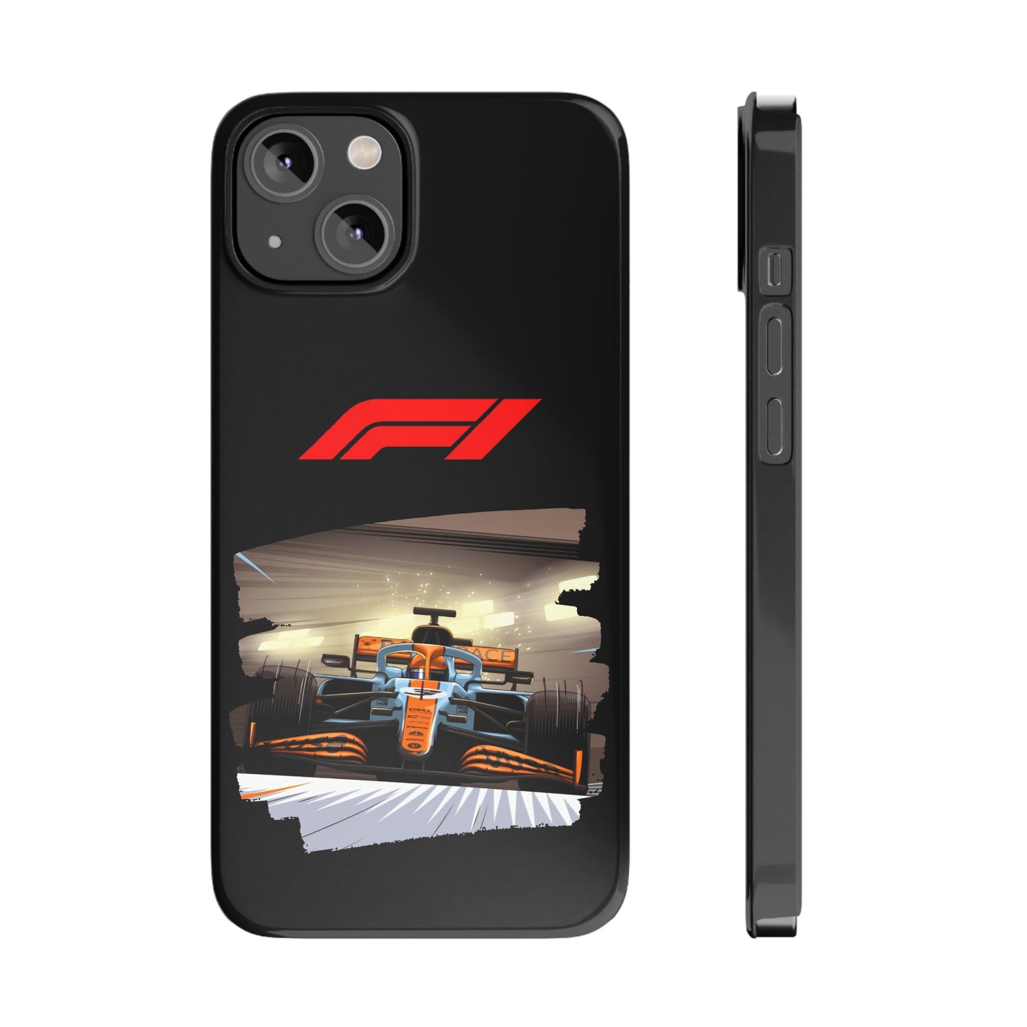 F1 McClaren Orange Car Iphone 15, 14, 13, 12, 11 Cases