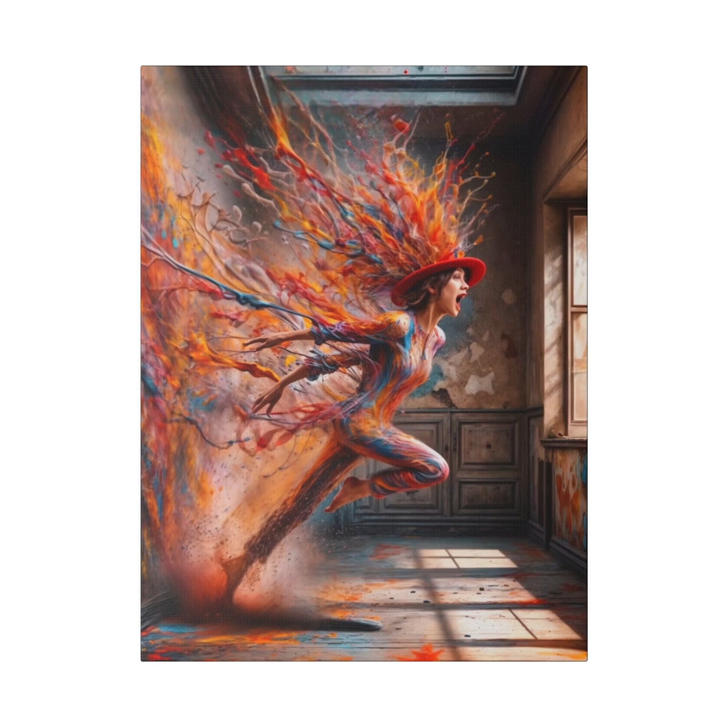 Breaking Through: A Spectrum of Paints - Canvas