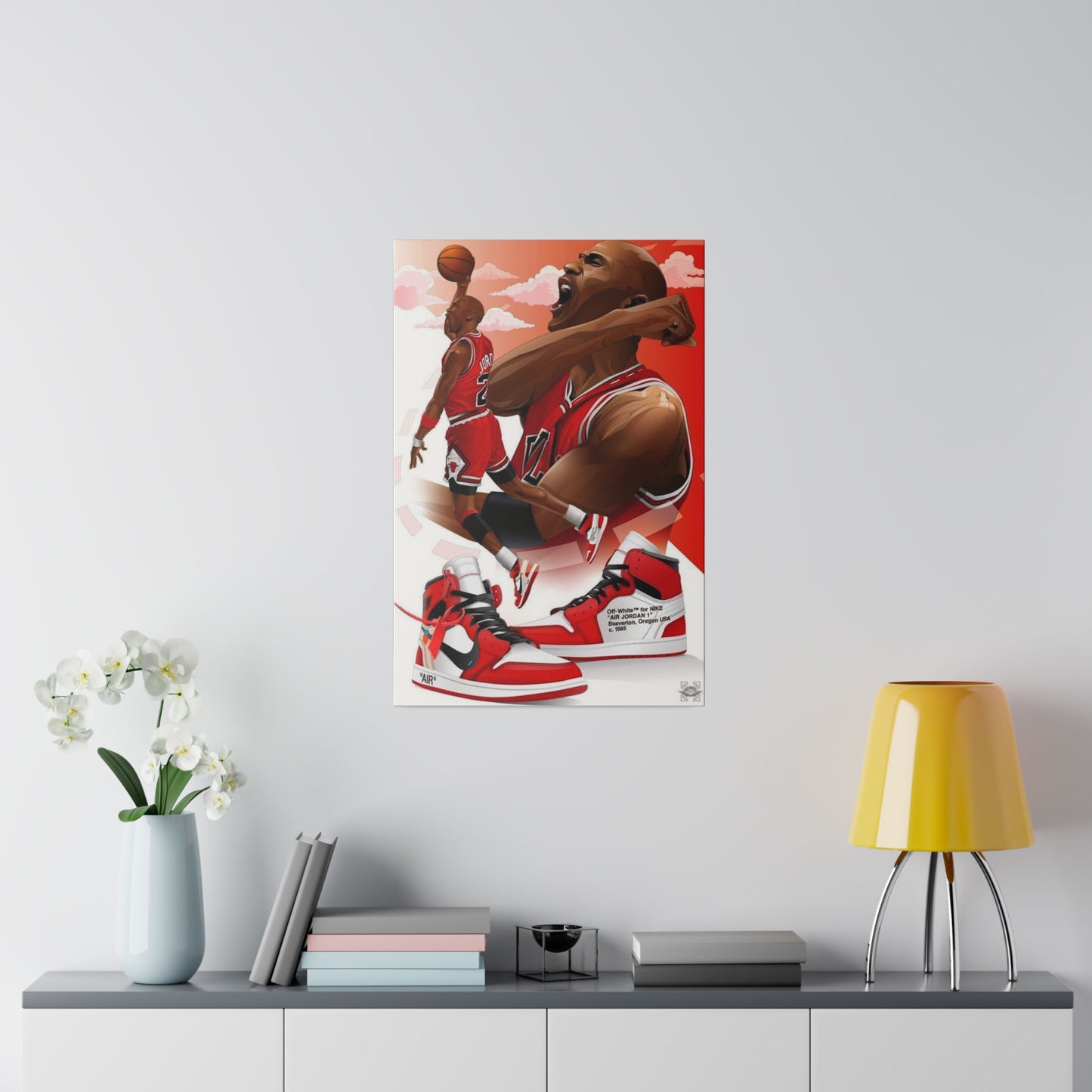 Michael Jordan Magical Shoes on Canvas: Airborne Legacy