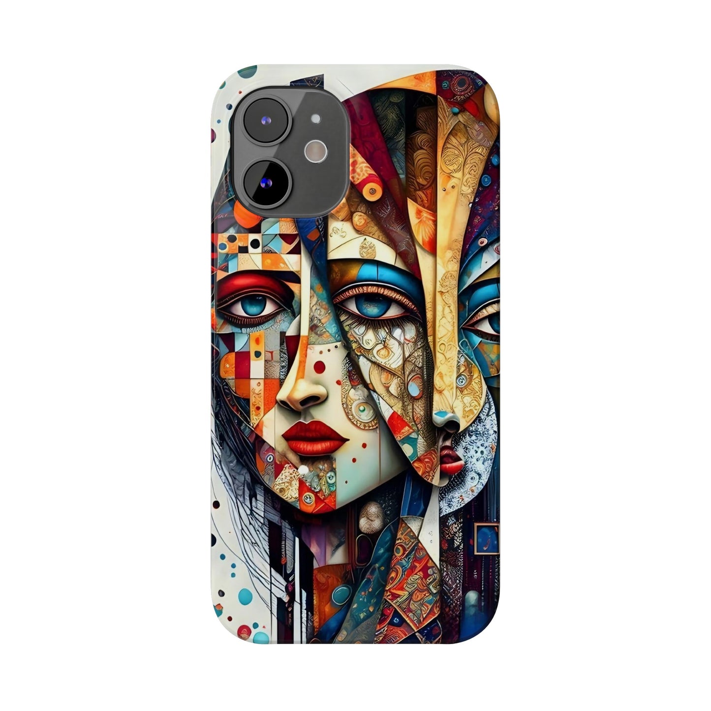 Two Faces Art Design Iphone 15, 14, 13, 12 cases