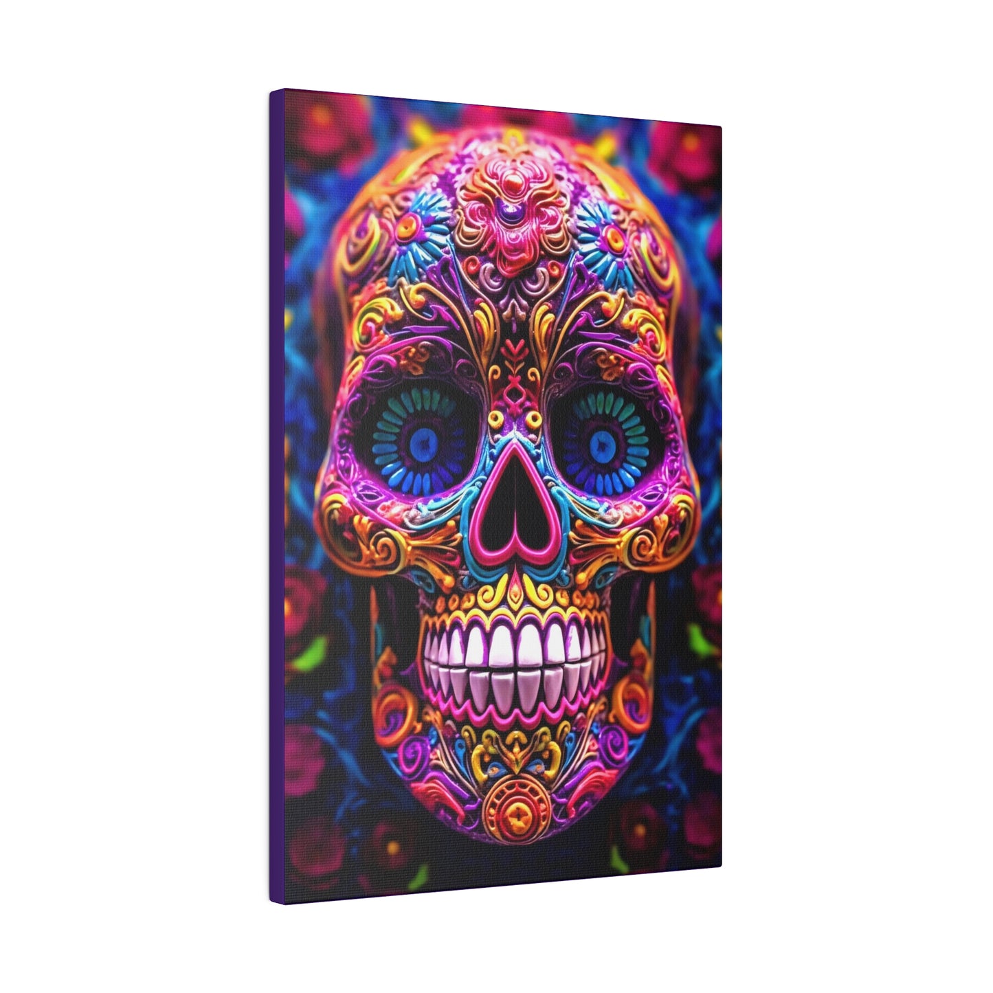 Colorful Skullhead: Mexican Style Canvas