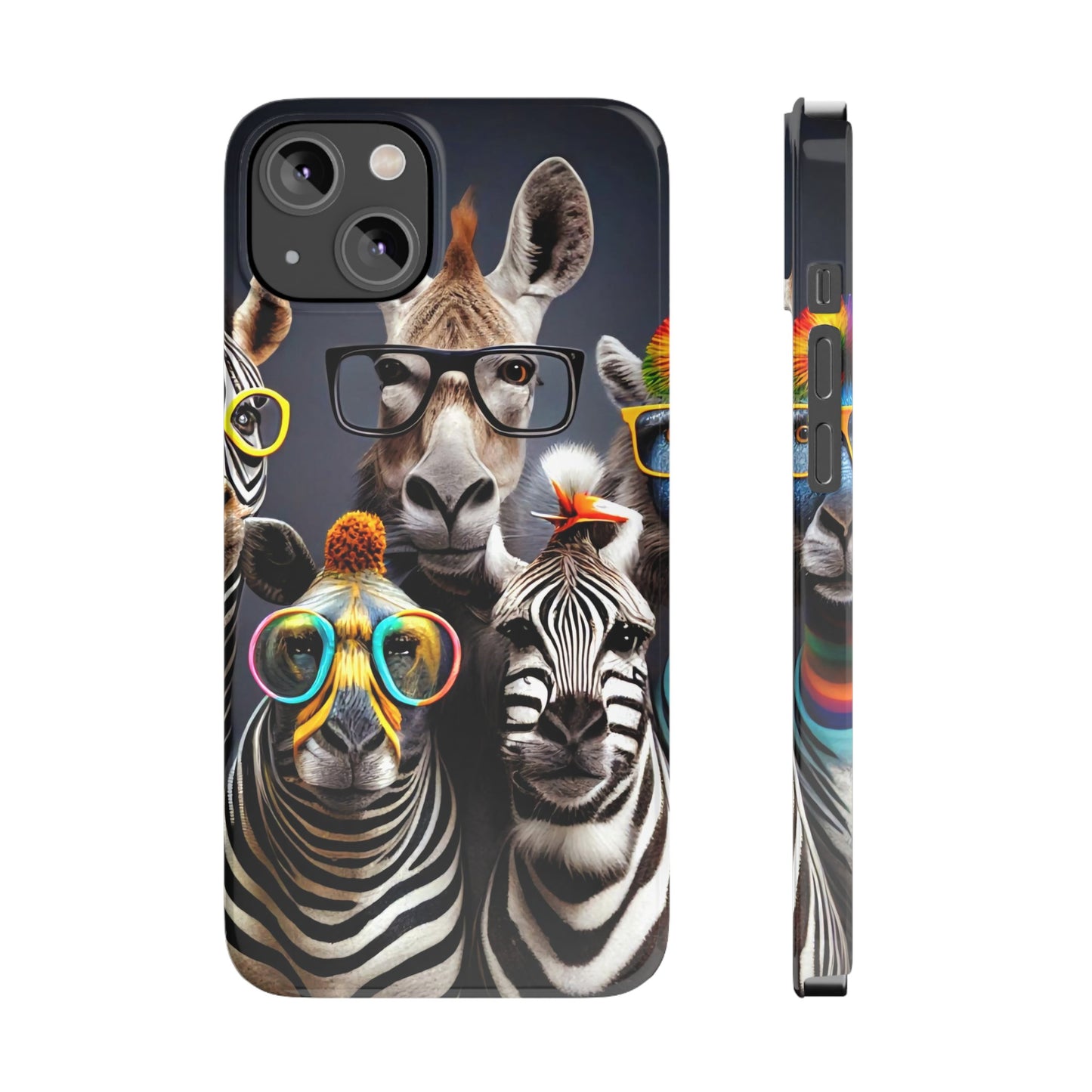 Funny Cool Zebras" iPhone 15, 14, 13, 12 Cases