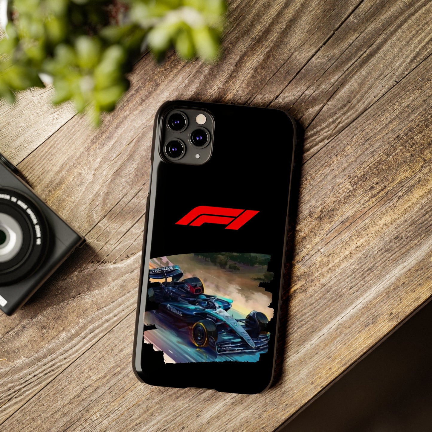 F1 Mercedes Racecar Iphone 15, 14, 13, 12, 11 Cases