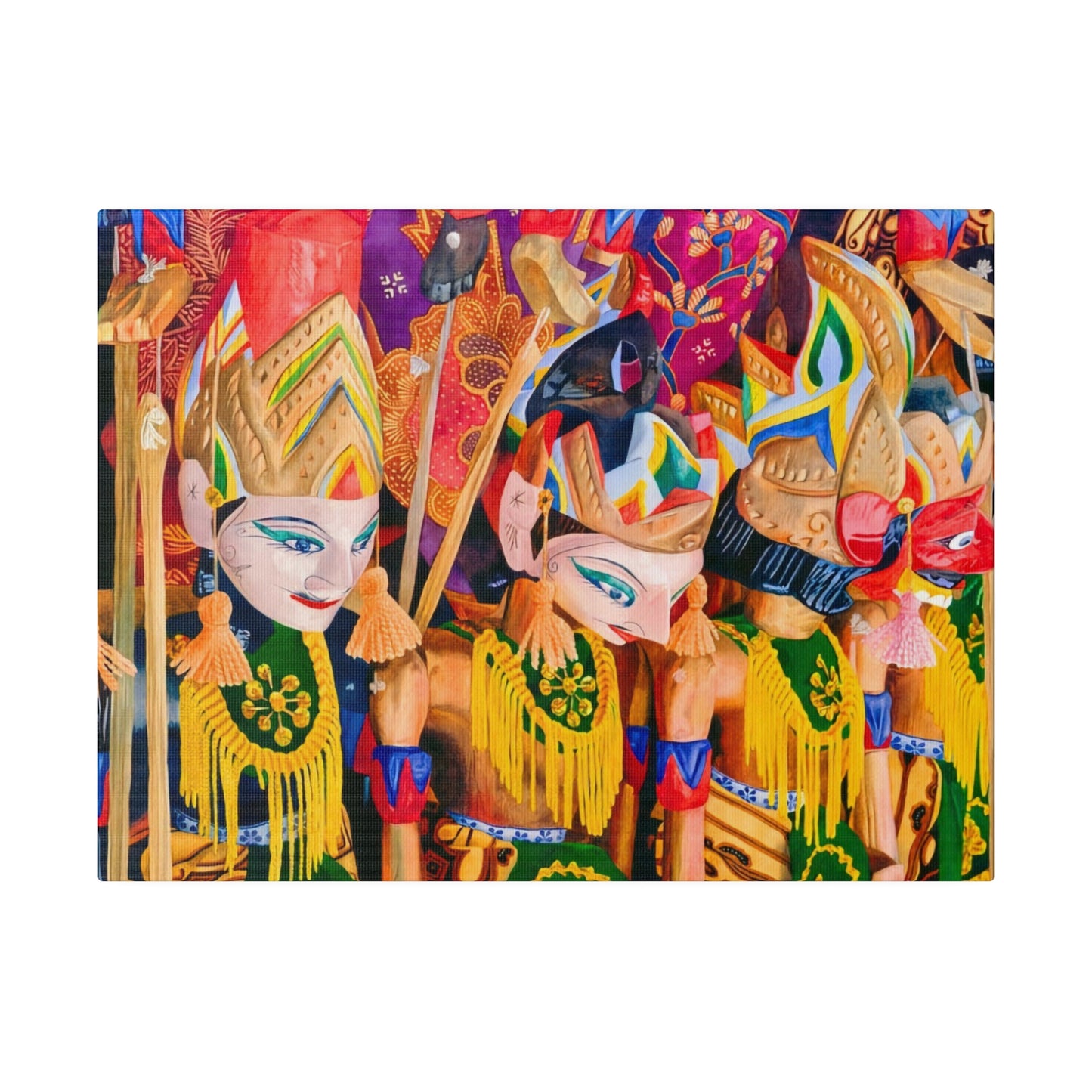 Wayang Tales: Indonesian Wall Art - Canvas