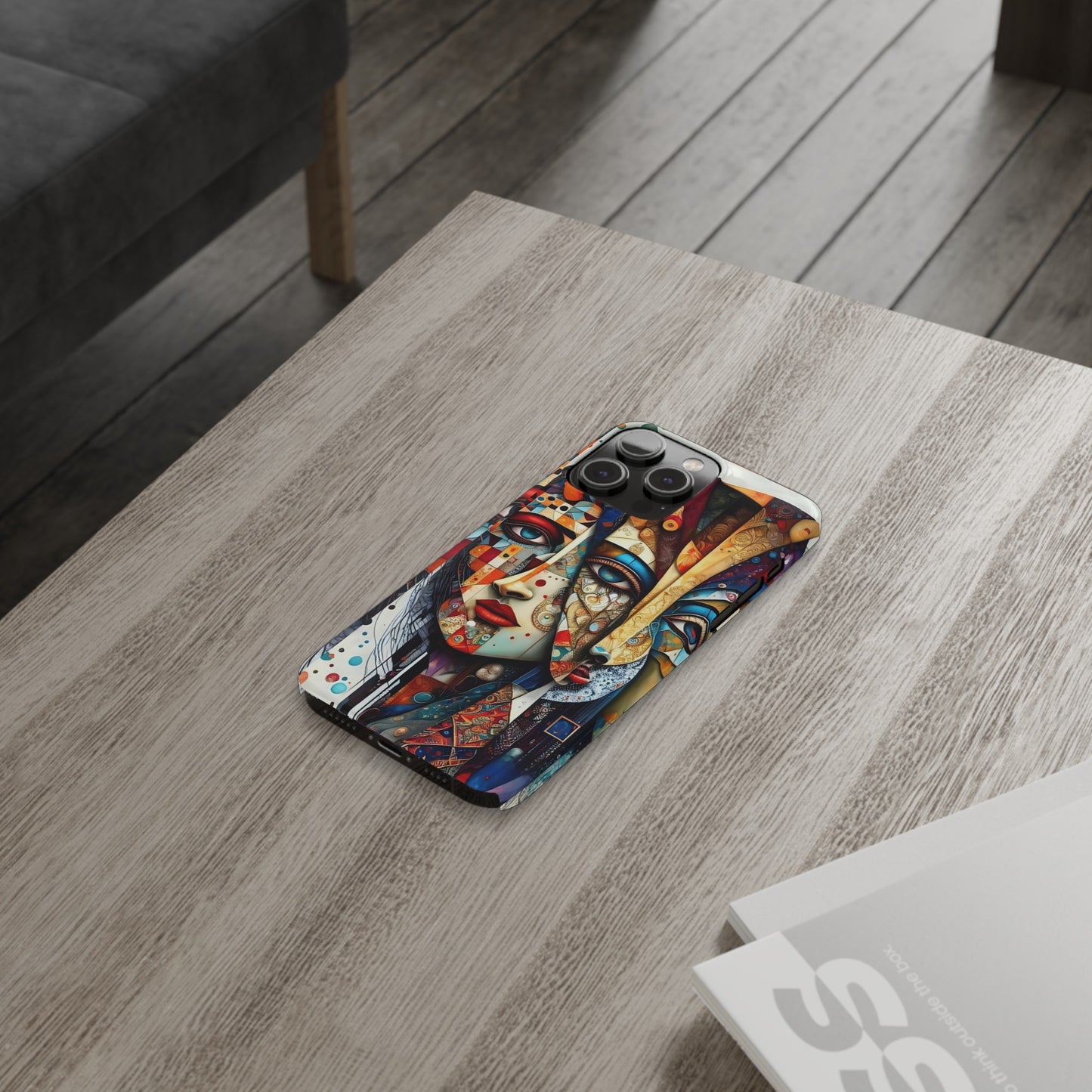 Two Faces Art Design Iphone 15, 14, 13, 12 cases