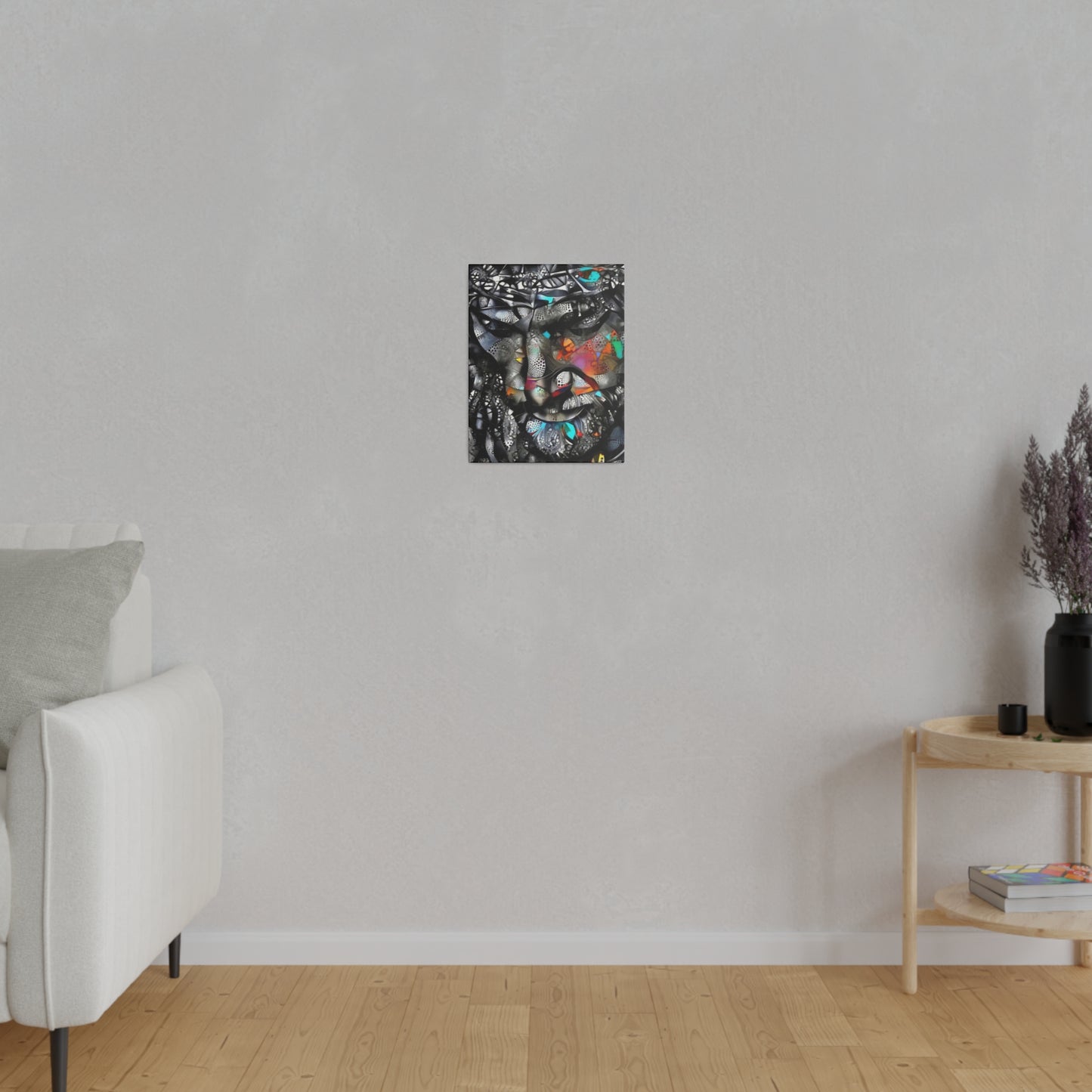 Jesus with Thorn Crown: Sacred Wall Art - Canvas