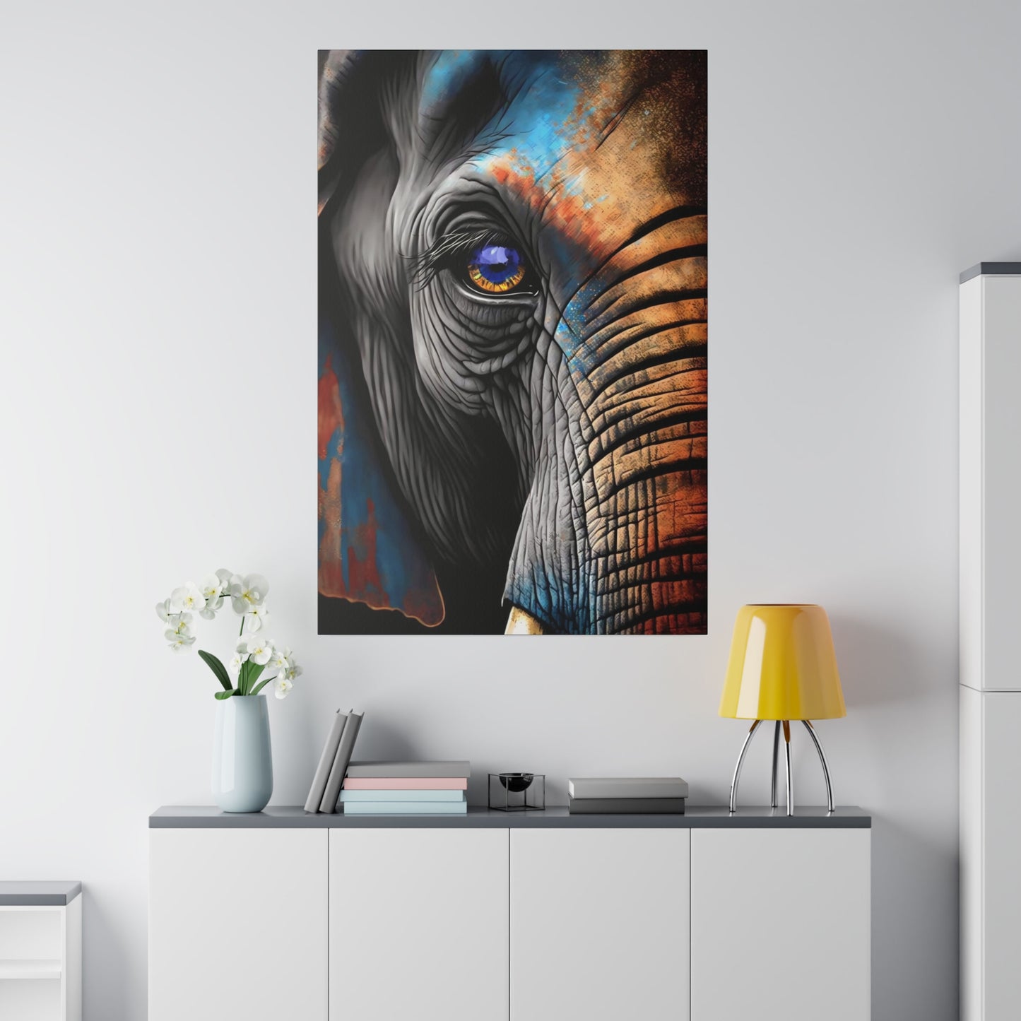 Half Elephant Head: Nature-Inspired Wall Art Canvas
