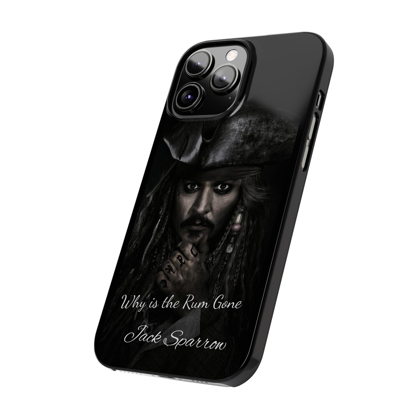 Captain Jack Sparrow: Where's the Rum? iPhone 15, 14, 13, 12 Cases