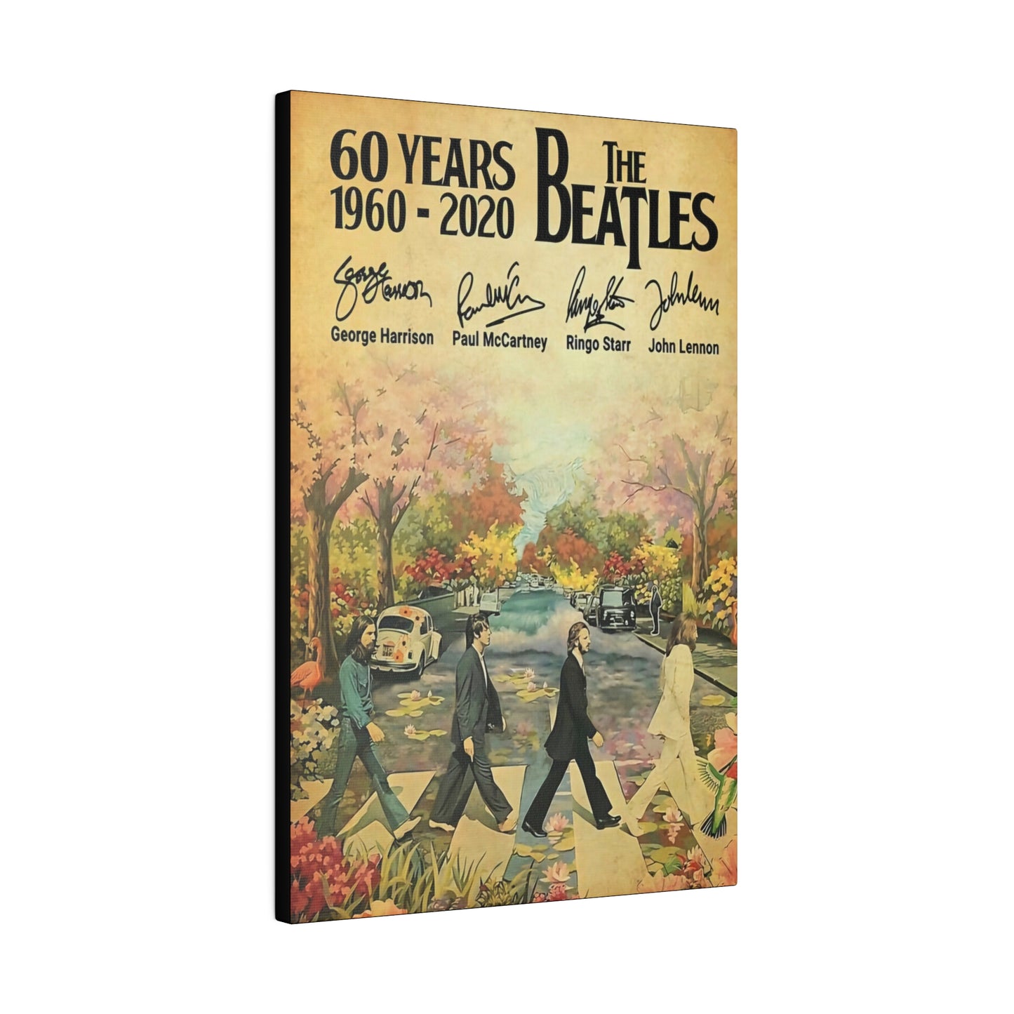 60 Years: The Beatles Walking on Abbey Road" Canvas