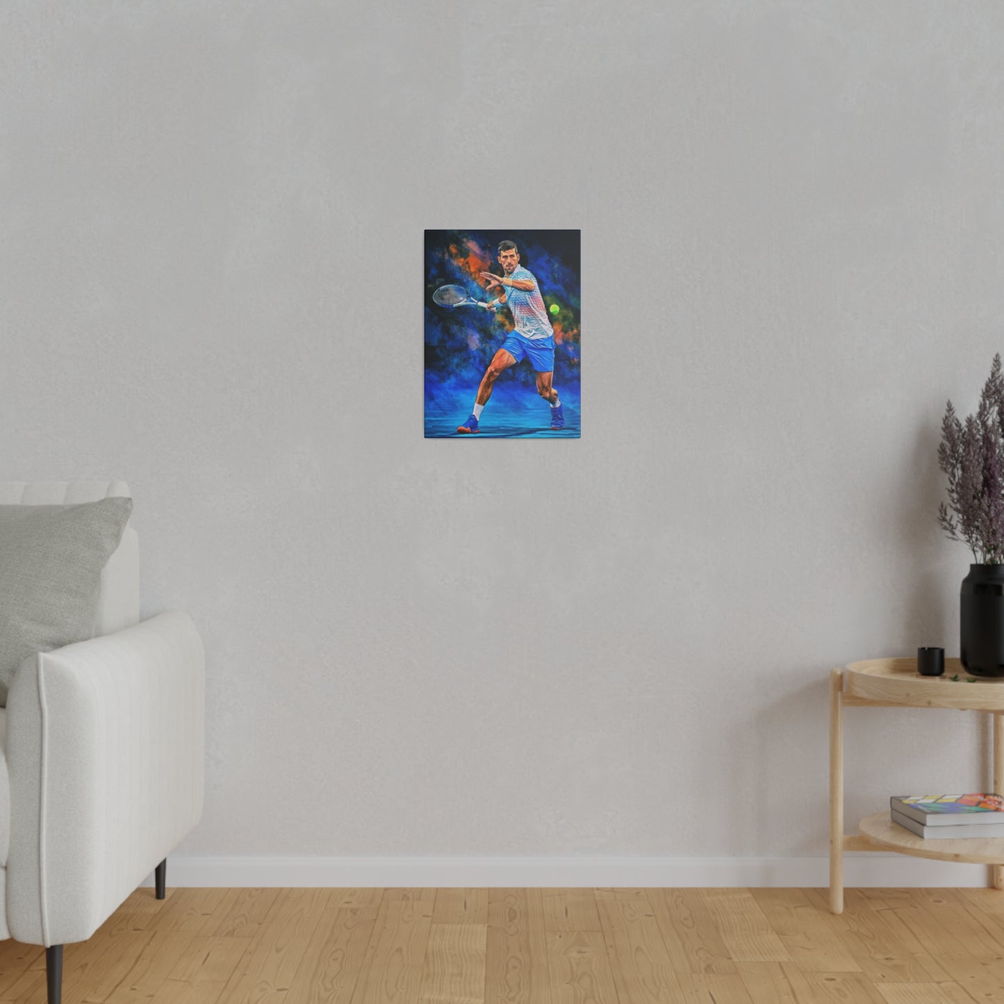 Tennis Legend Djokovic: Mastery on Canvas