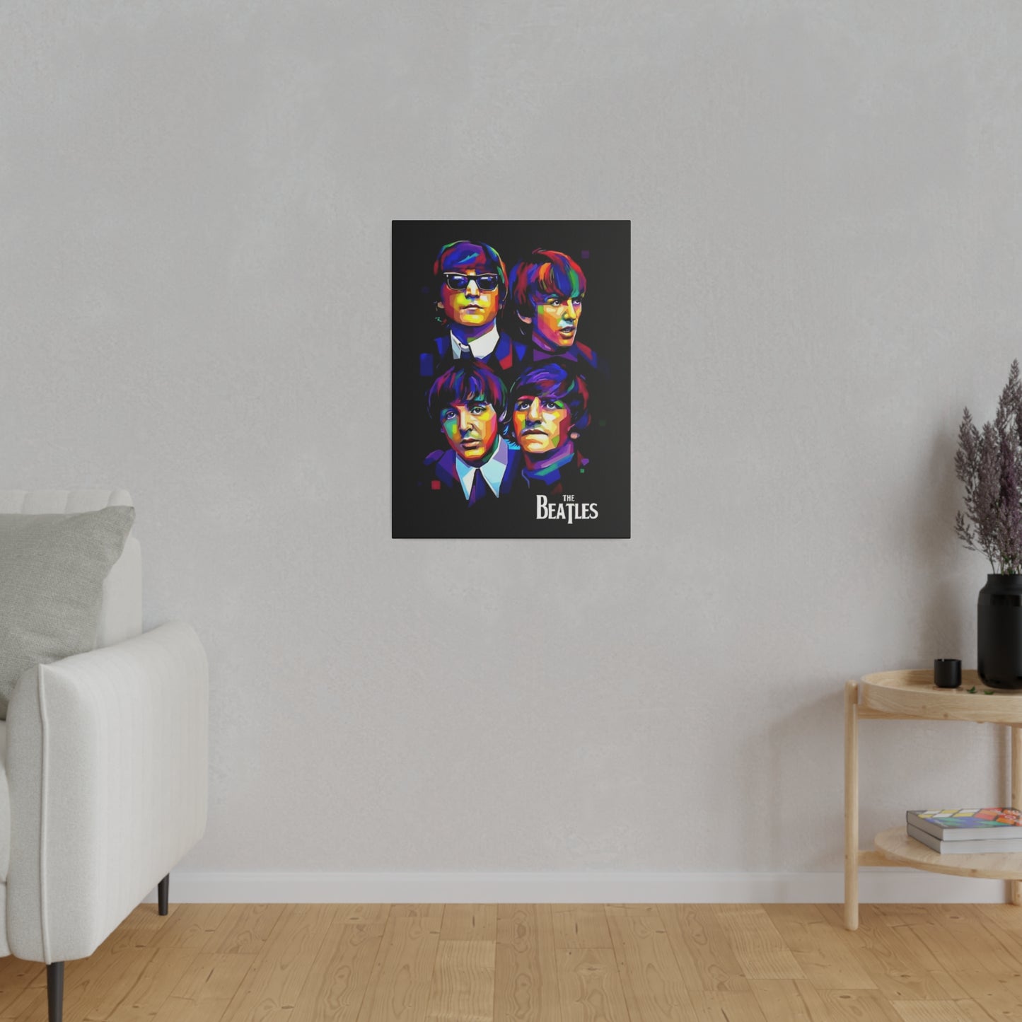 The Beatles Black Portret - Canvas