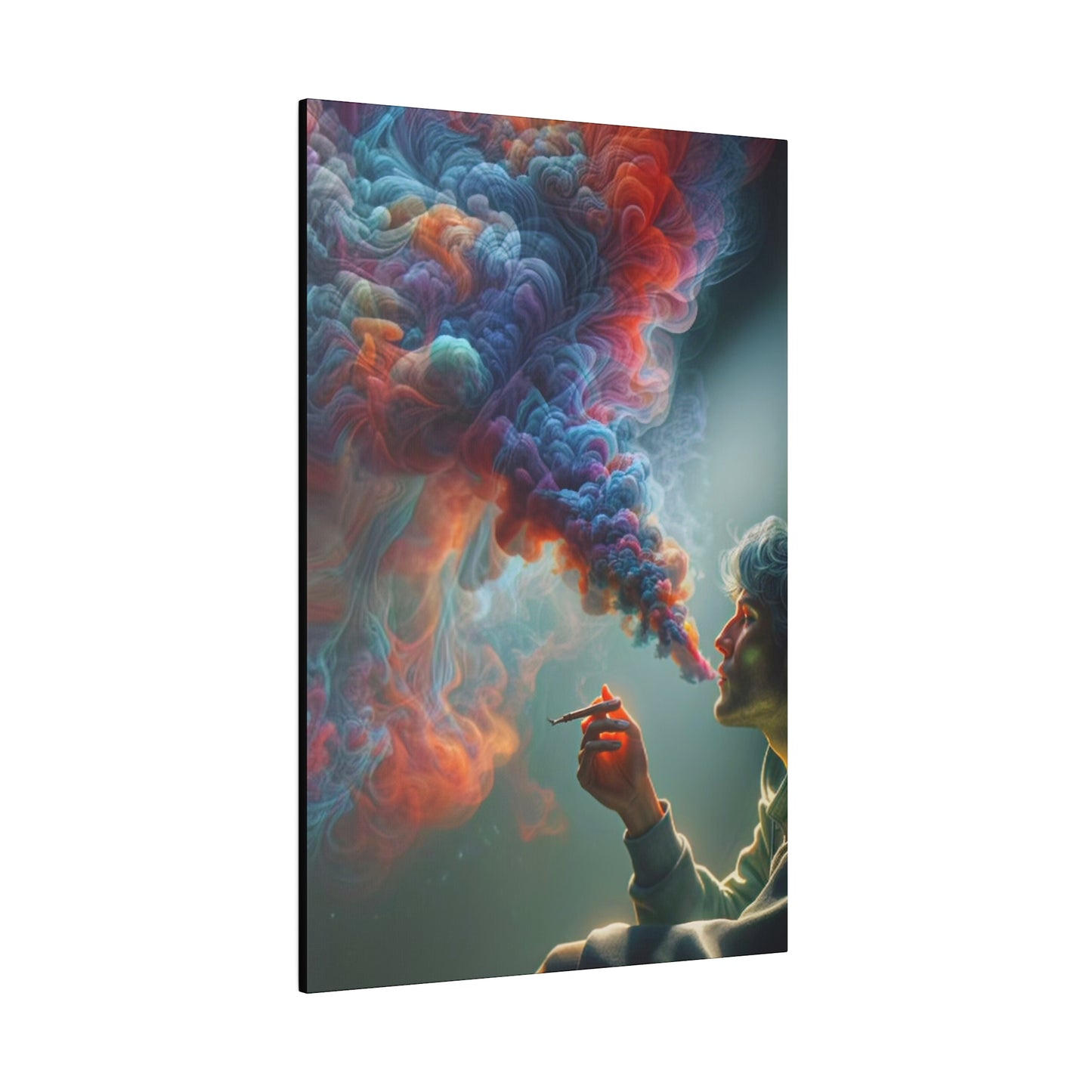 The Colorful World of Men and Smoke - Canvas