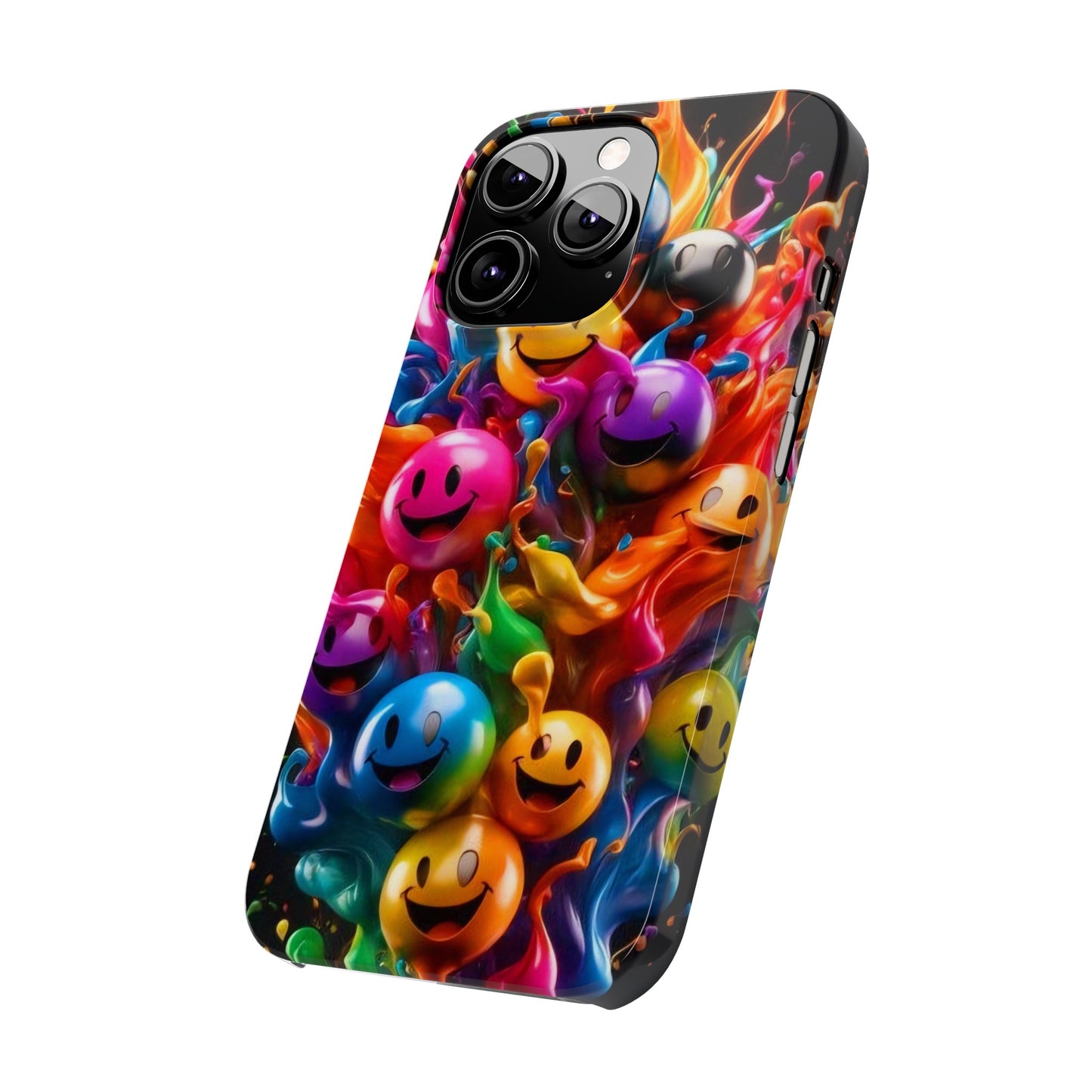 Colorful Emoji" iPhone Cases for iPhone Models 15, 14, 13, 12