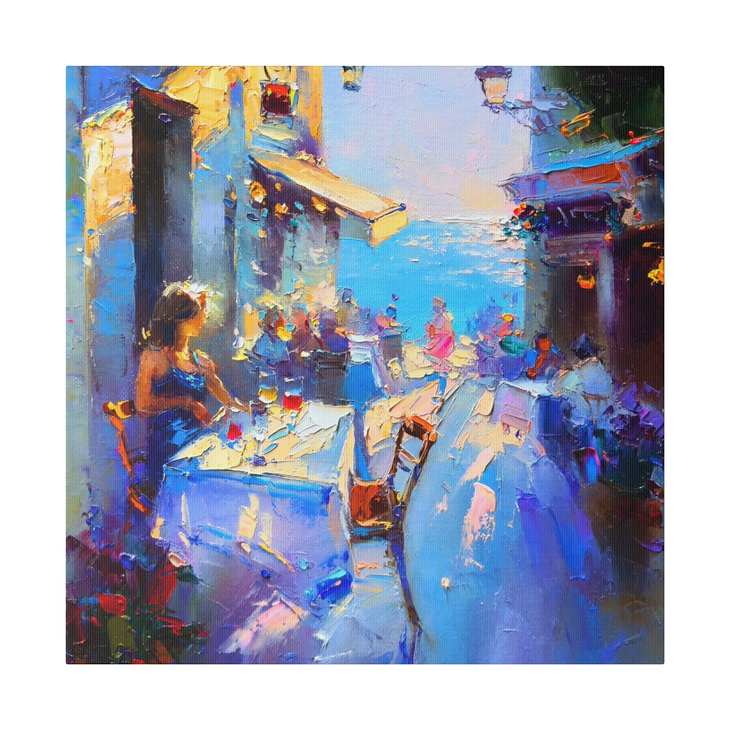 Coastal Conversations: Women at Lunch - Canvas