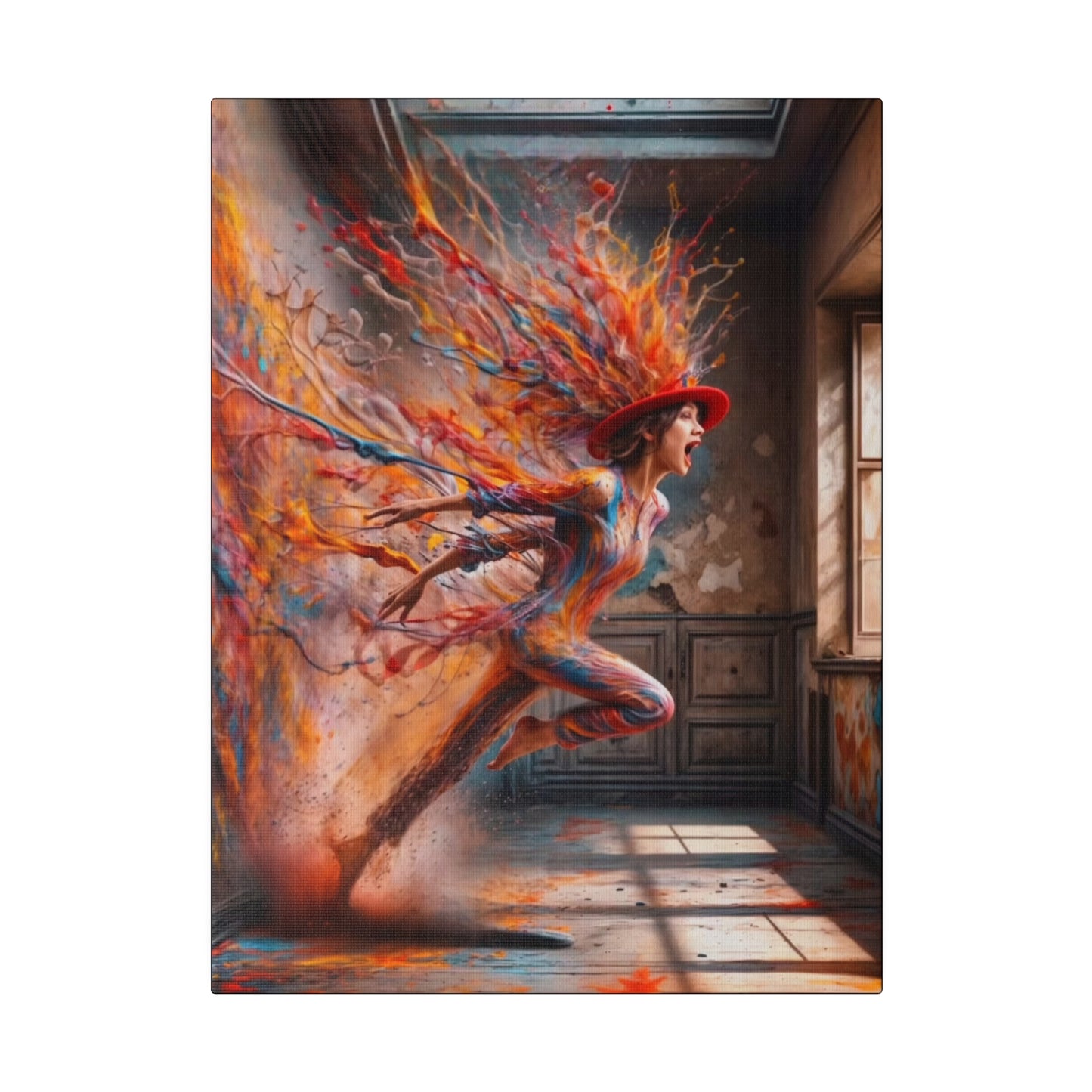 Breaking Through: A Spectrum of Paints - Canvas