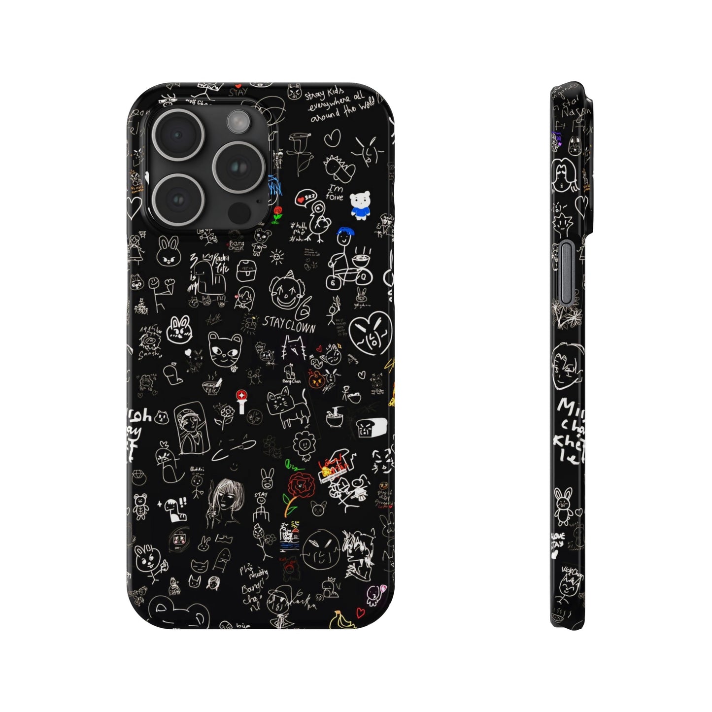 Kids Drawings Style Iphone 15, 14, 13, 12 Cases
