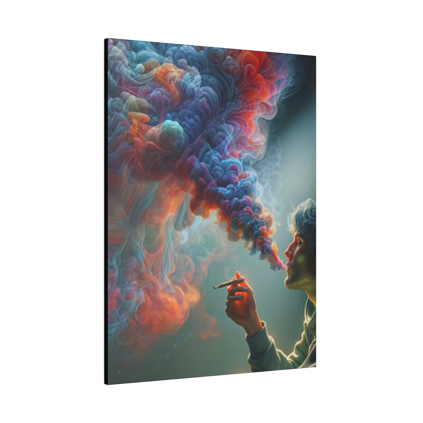 The Colorful World of Men and Smoke - Canvas