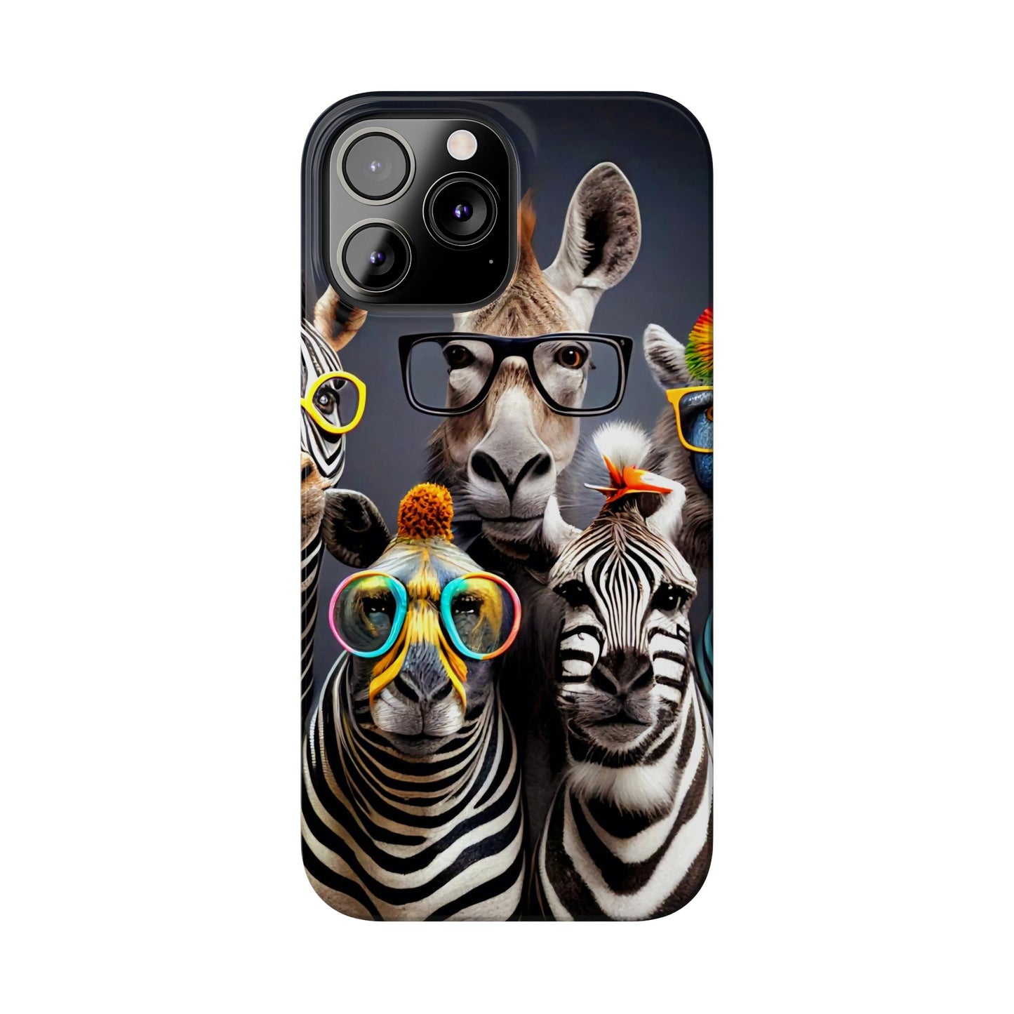 Funny Cool Zebras" iPhone 15, 14, 13, 12 Cases