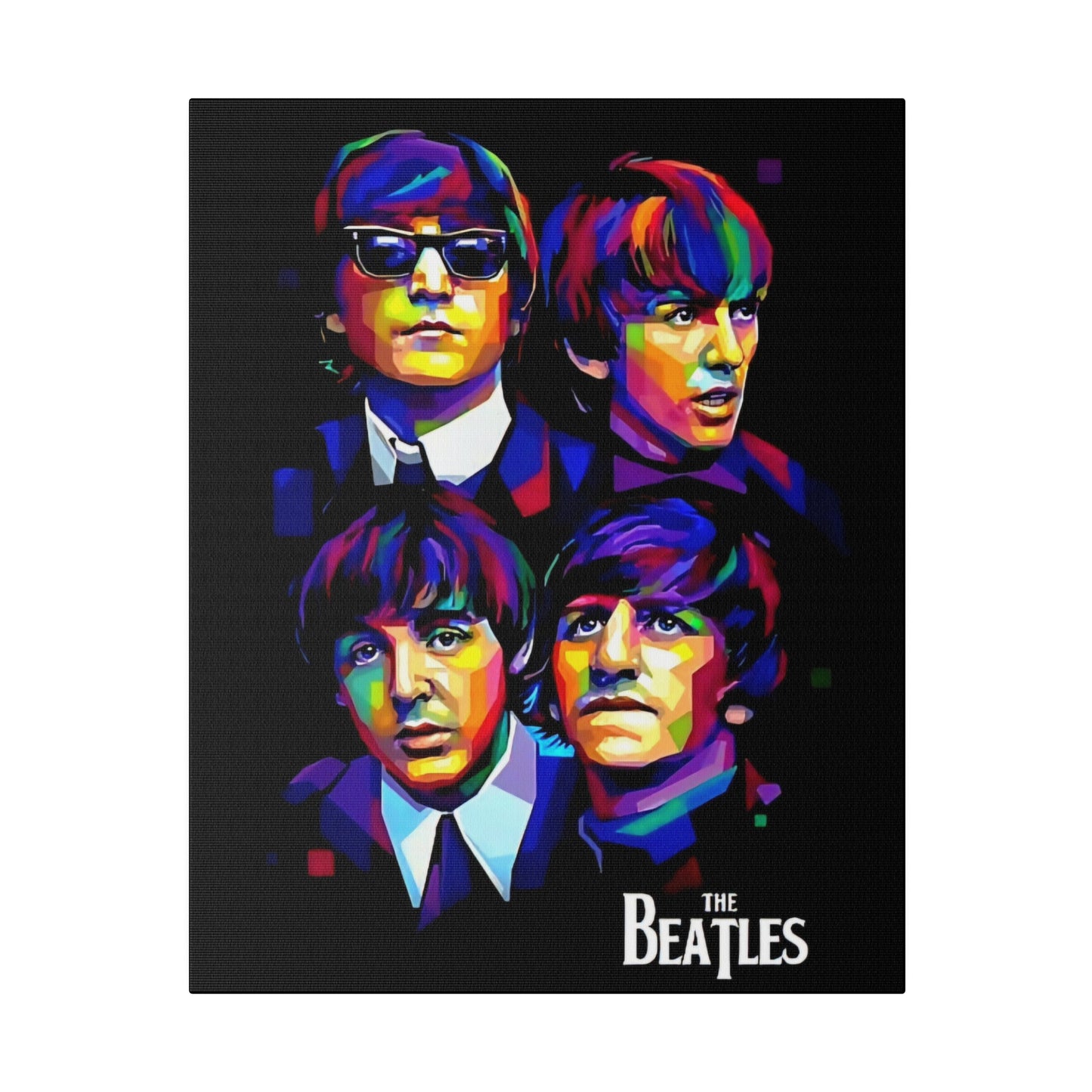The Beatles Black Portret - Canvas