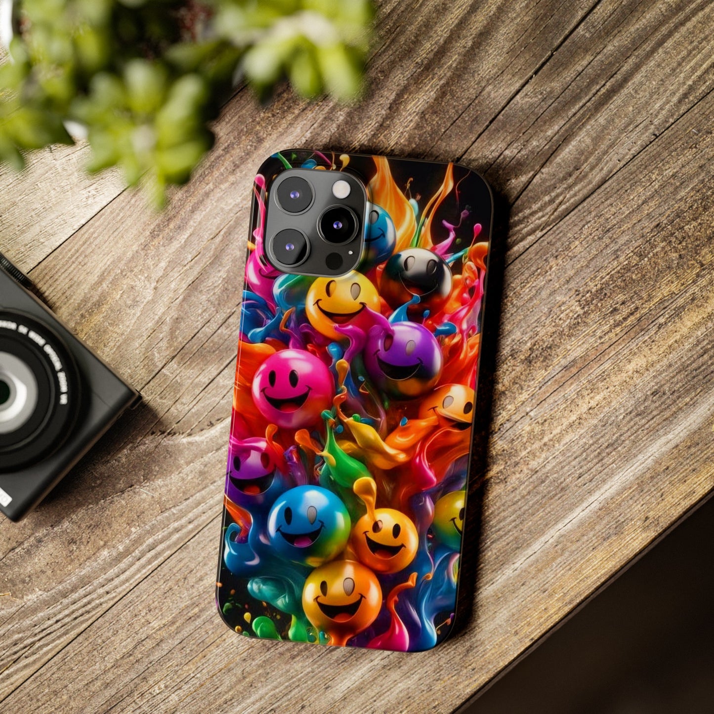 Colorful Emoji" iPhone Cases for iPhone Models 15, 14, 13, 12