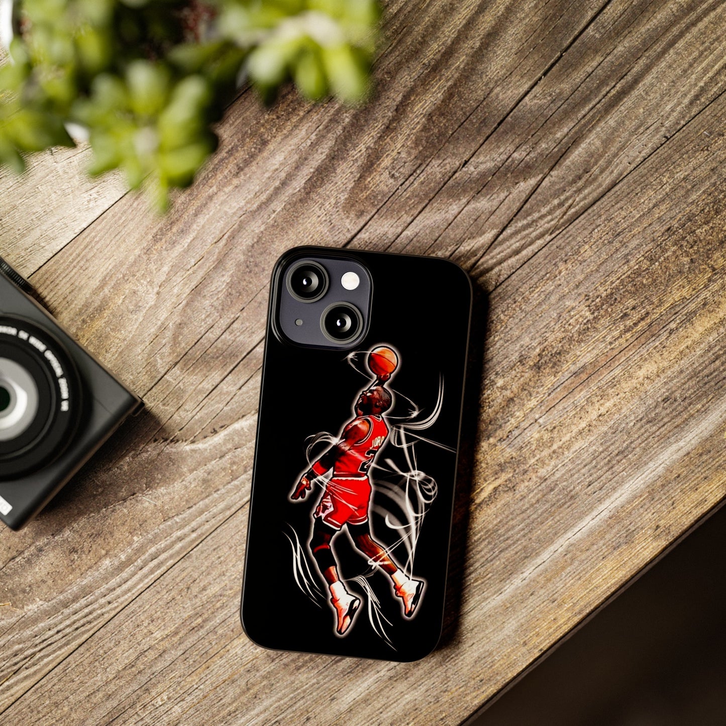 Michael Jordan Dunks and Scores" iPhone 15, 14, 13, 12, 11 Cases