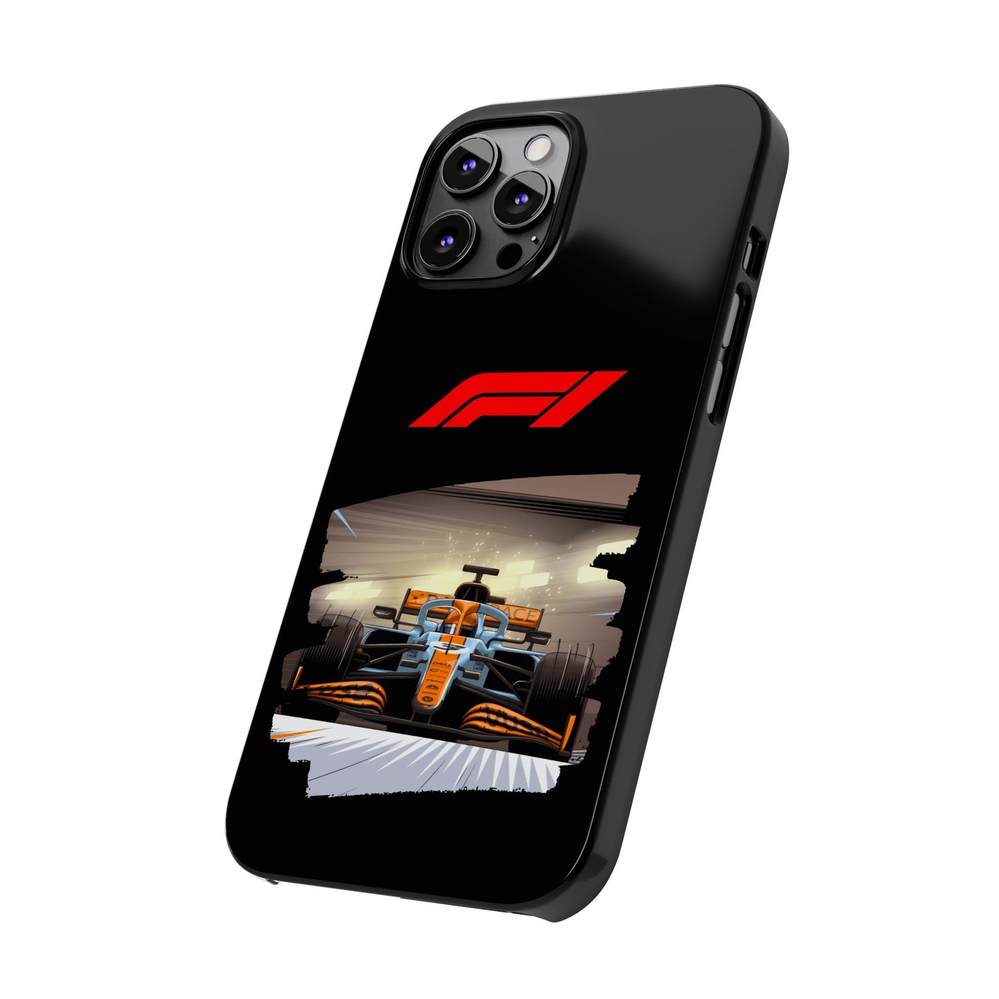 F1 McClaren Orange Car Iphone 15, 14, 13, 12, 11 Cases