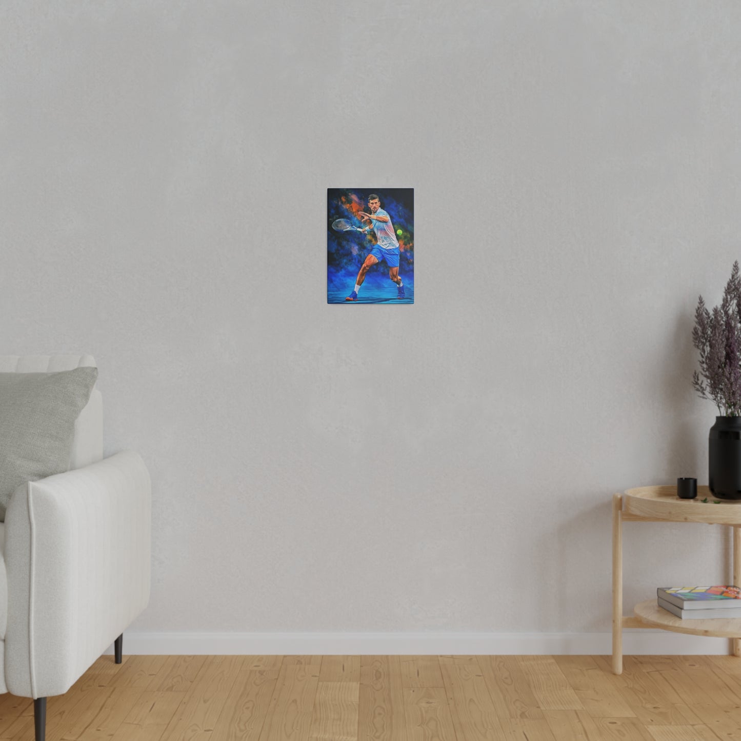 Tennis Legend Djokovic: Mastery on Canvas